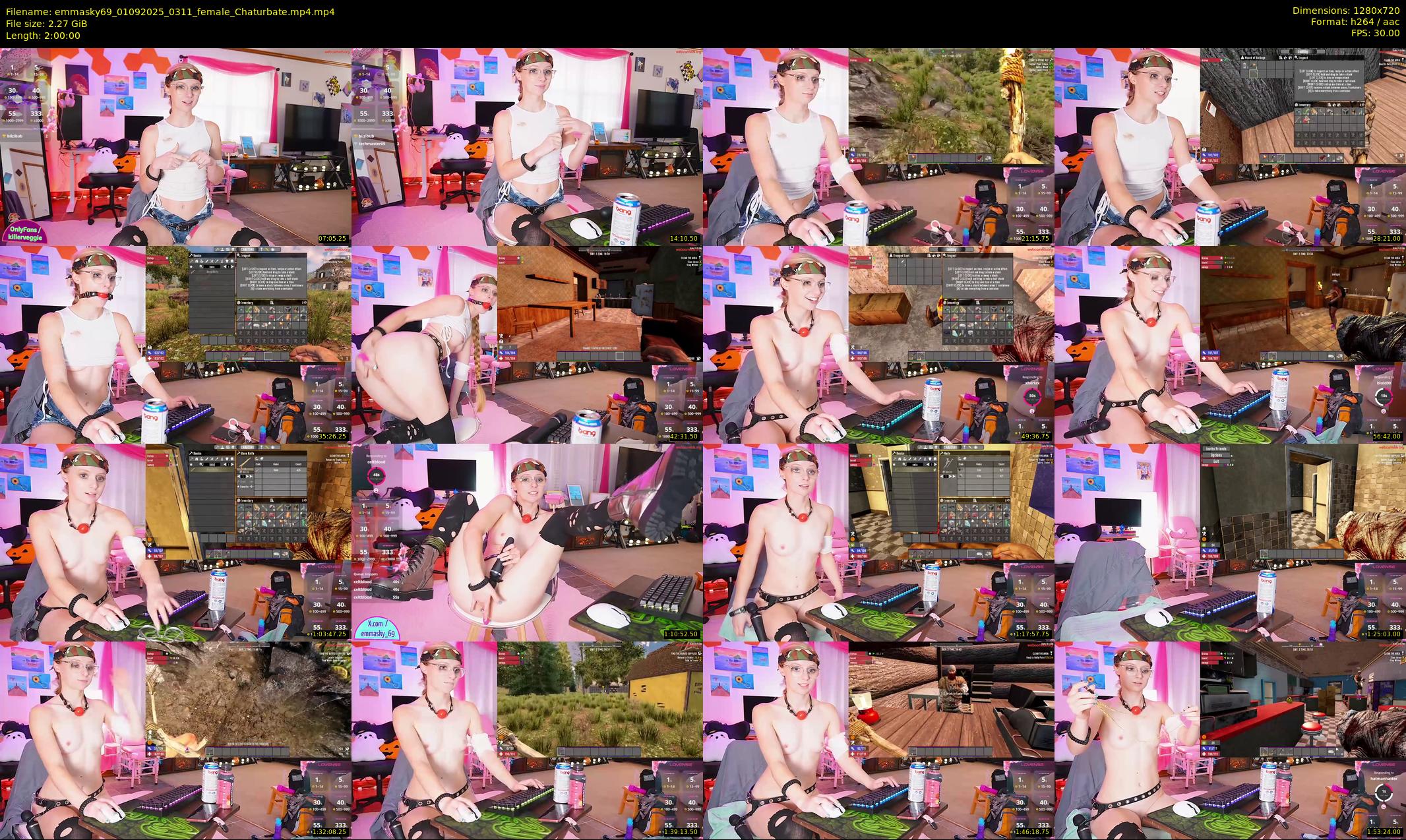 emmasky69 — 120 minute Chaturbate female cam show recording, 720p, Sep 1, 2025