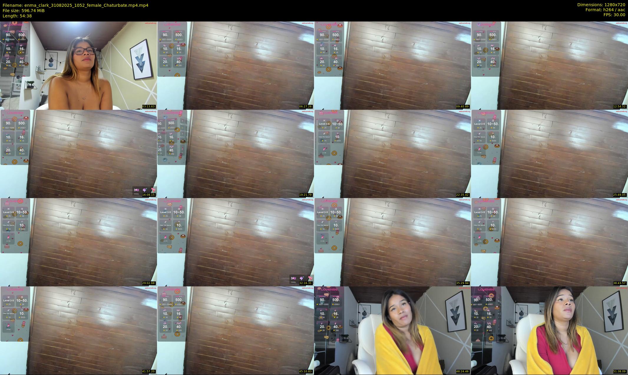 enma_clark — 55 minute Chaturbate female cam show recording, 720p, Aug 31, 2025