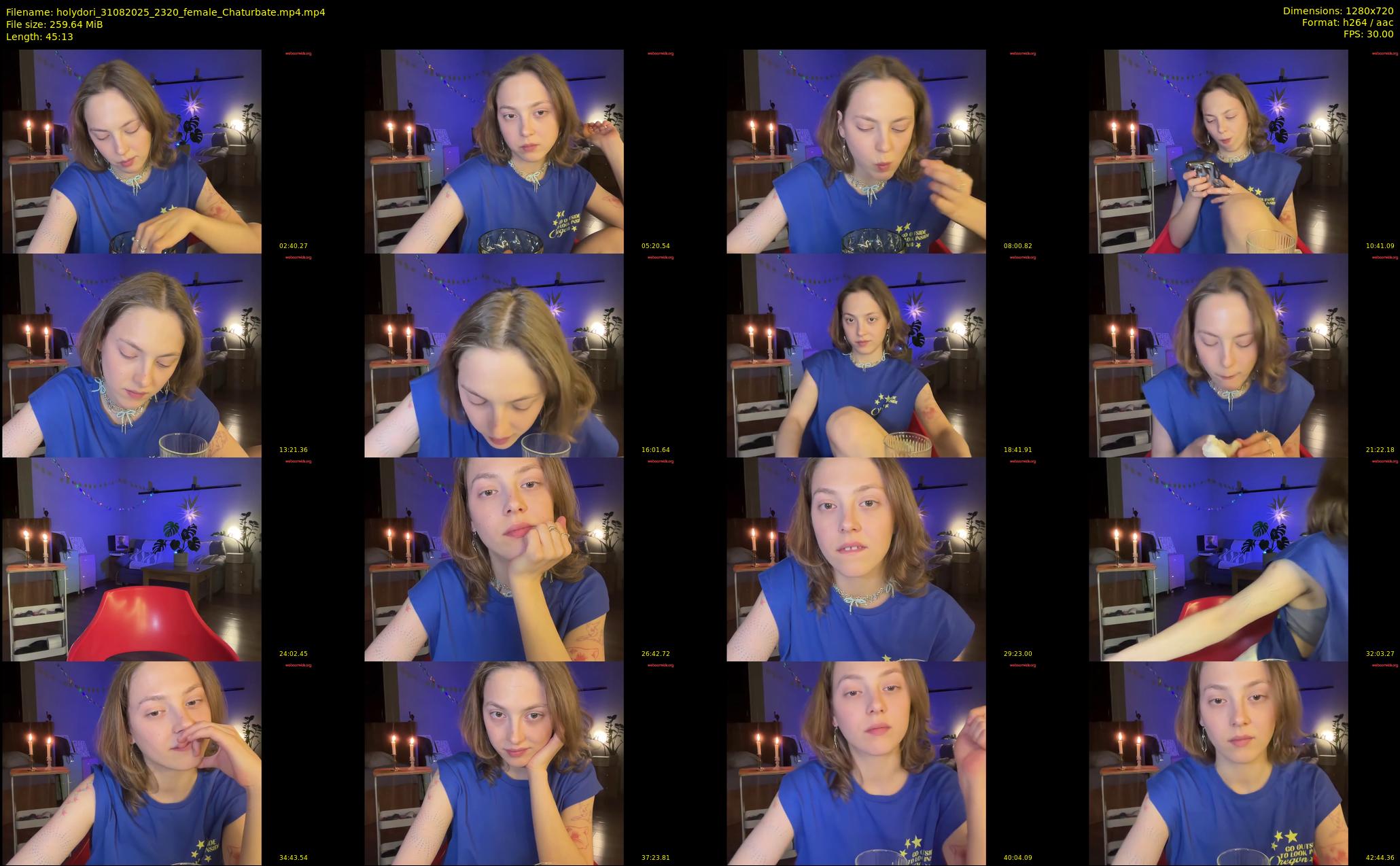 holydori — 46 minute Chaturbate female cam show recording, 720p, Aug 31, 2025