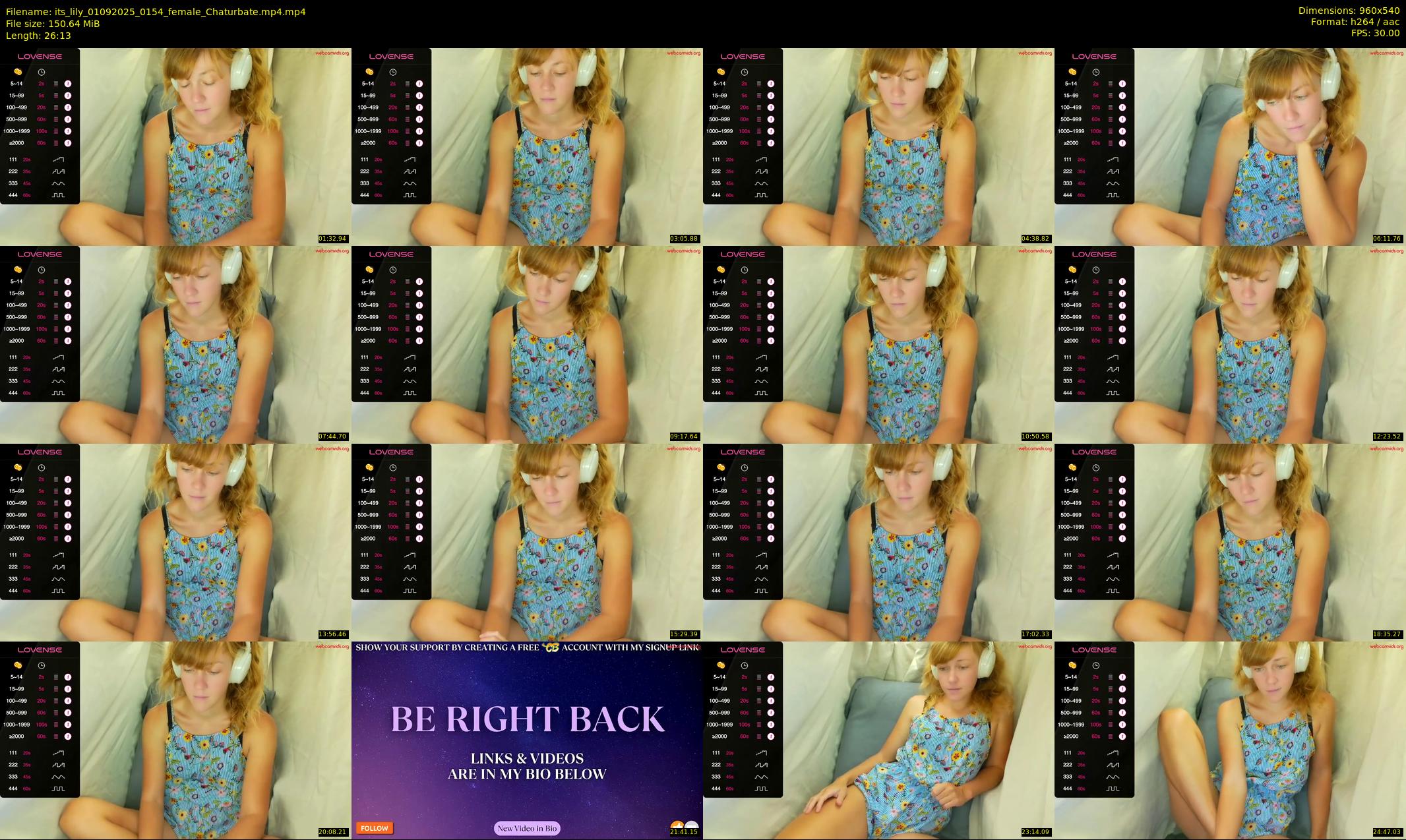 its_lily — 27 minute Chaturbate female cam show recording, 480p, Sep 1, 2025