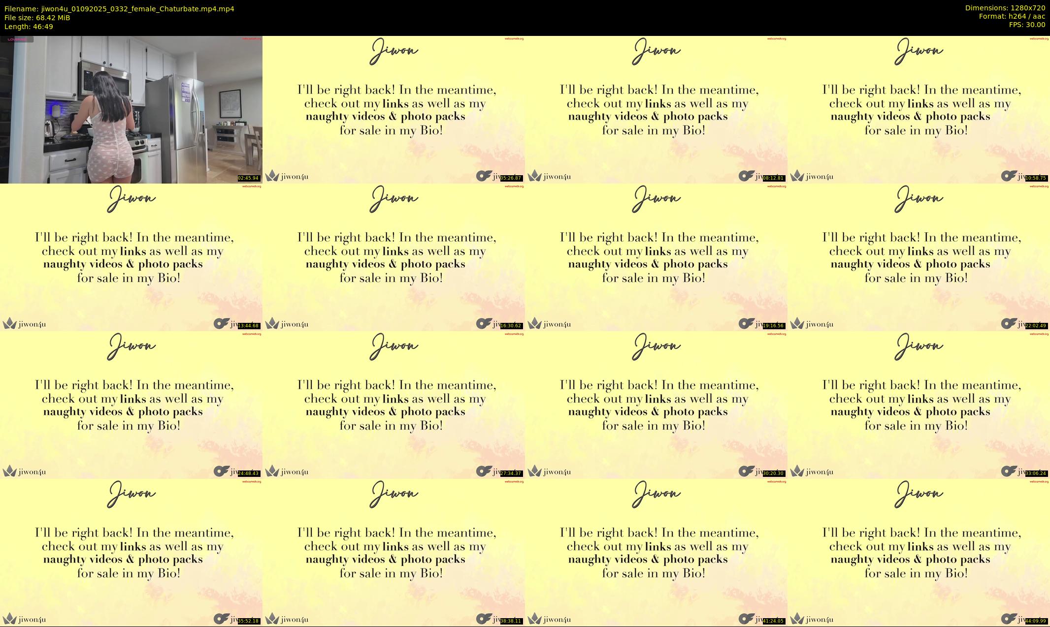 jiwon4u — 47 minute Chaturbate female cam show recording, 720p, Sep 1, 2025