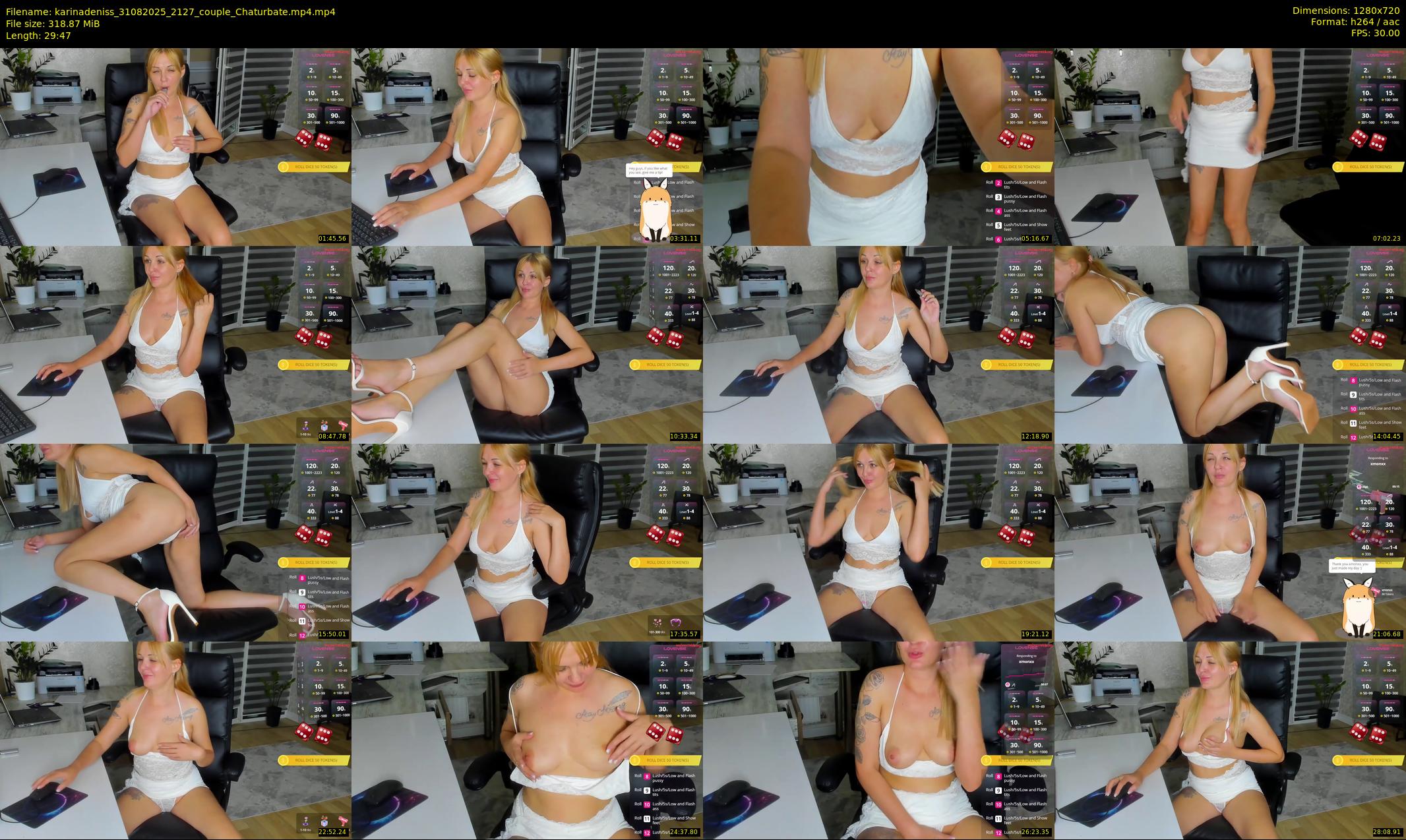 karinadeniss — 30 minute Chaturbate couple cam show recording, 720p, Aug 31, 2025