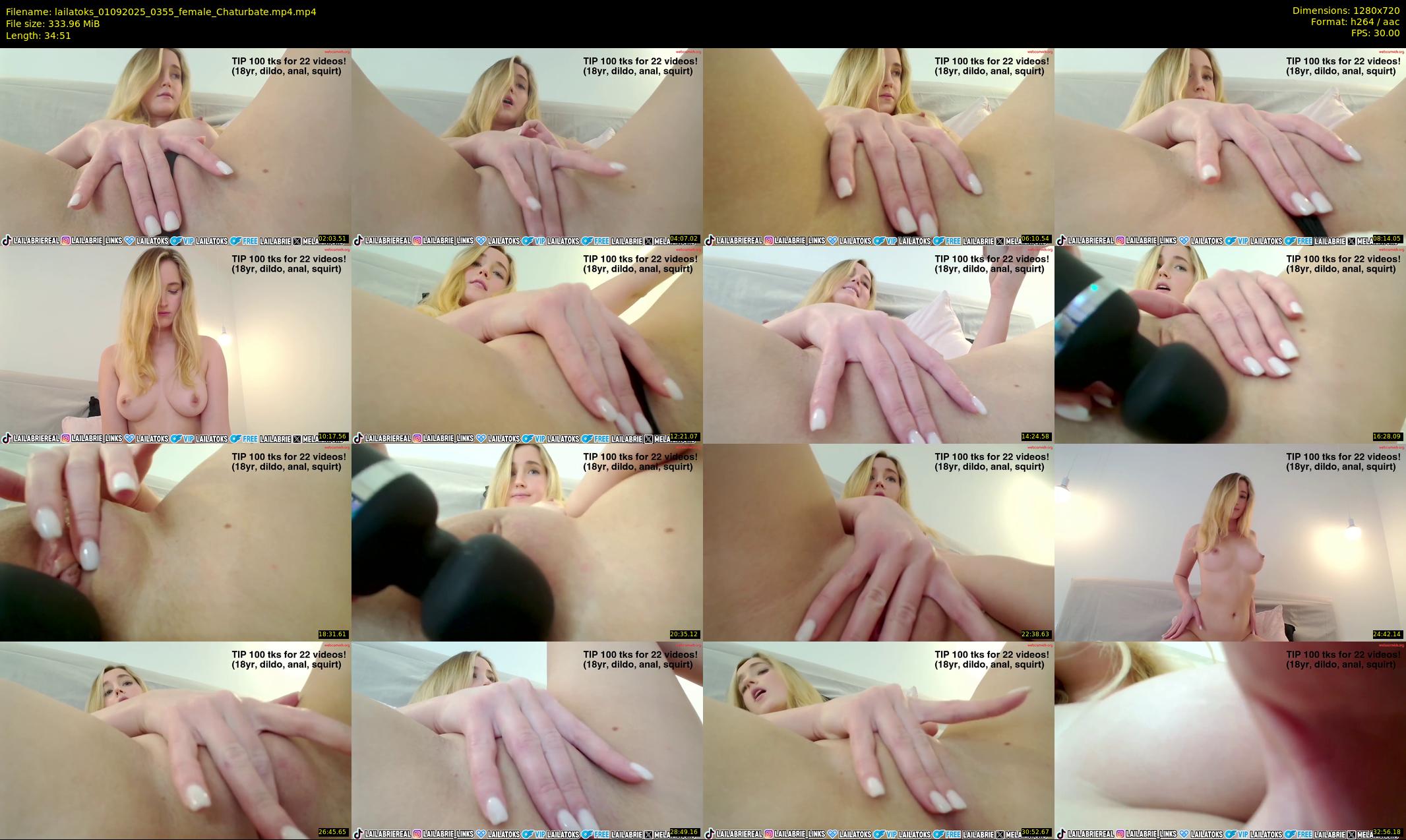 lailatoks — 35 minute Chaturbate female cam show recording, 720p, Sep 1, 2025