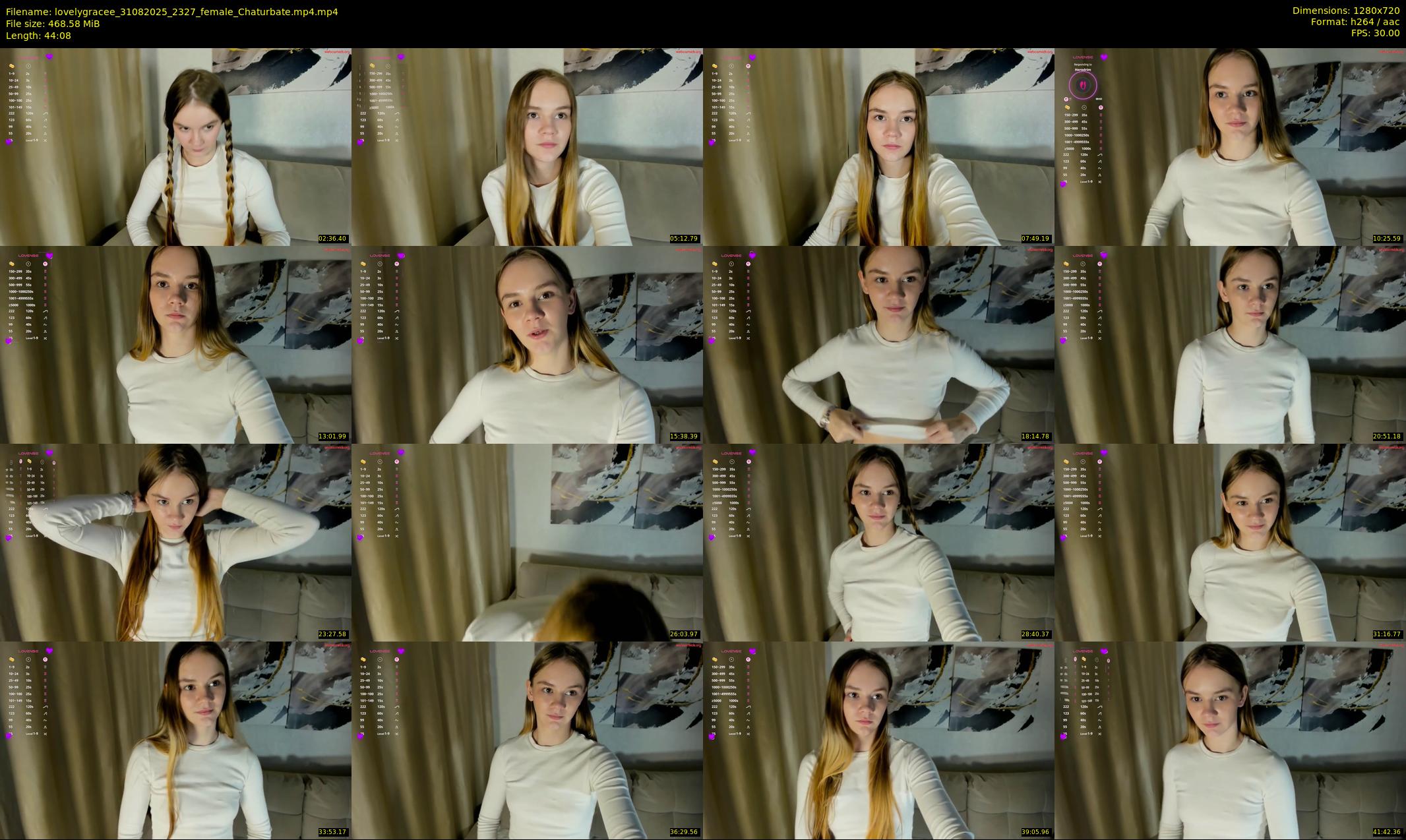 lovelygracee — 45 minute Chaturbate female cam show recording, 720p, Aug 31, 2025