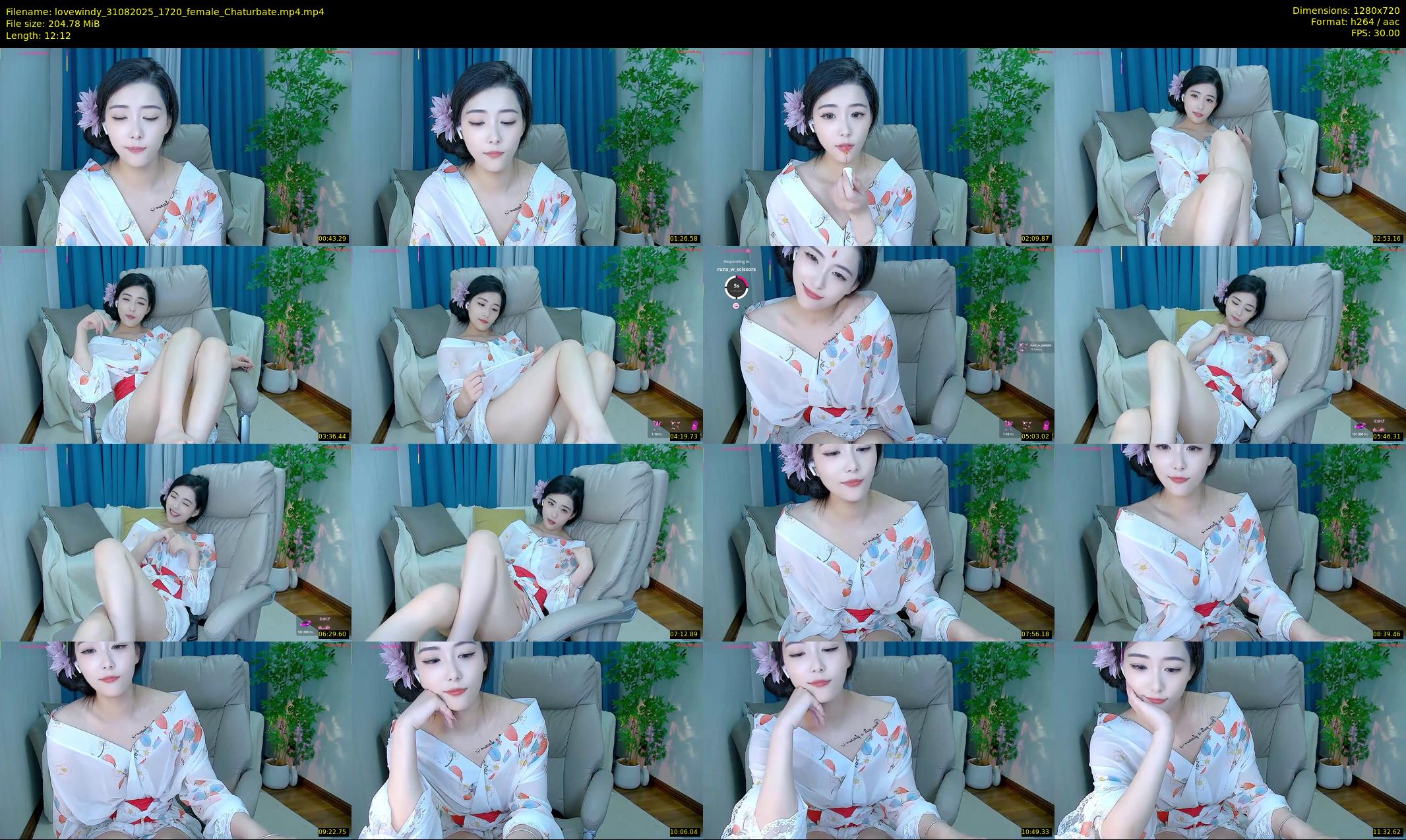 lovewindy — 13 minute Chaturbate female cam show recording, 720p, Aug 31, 2025