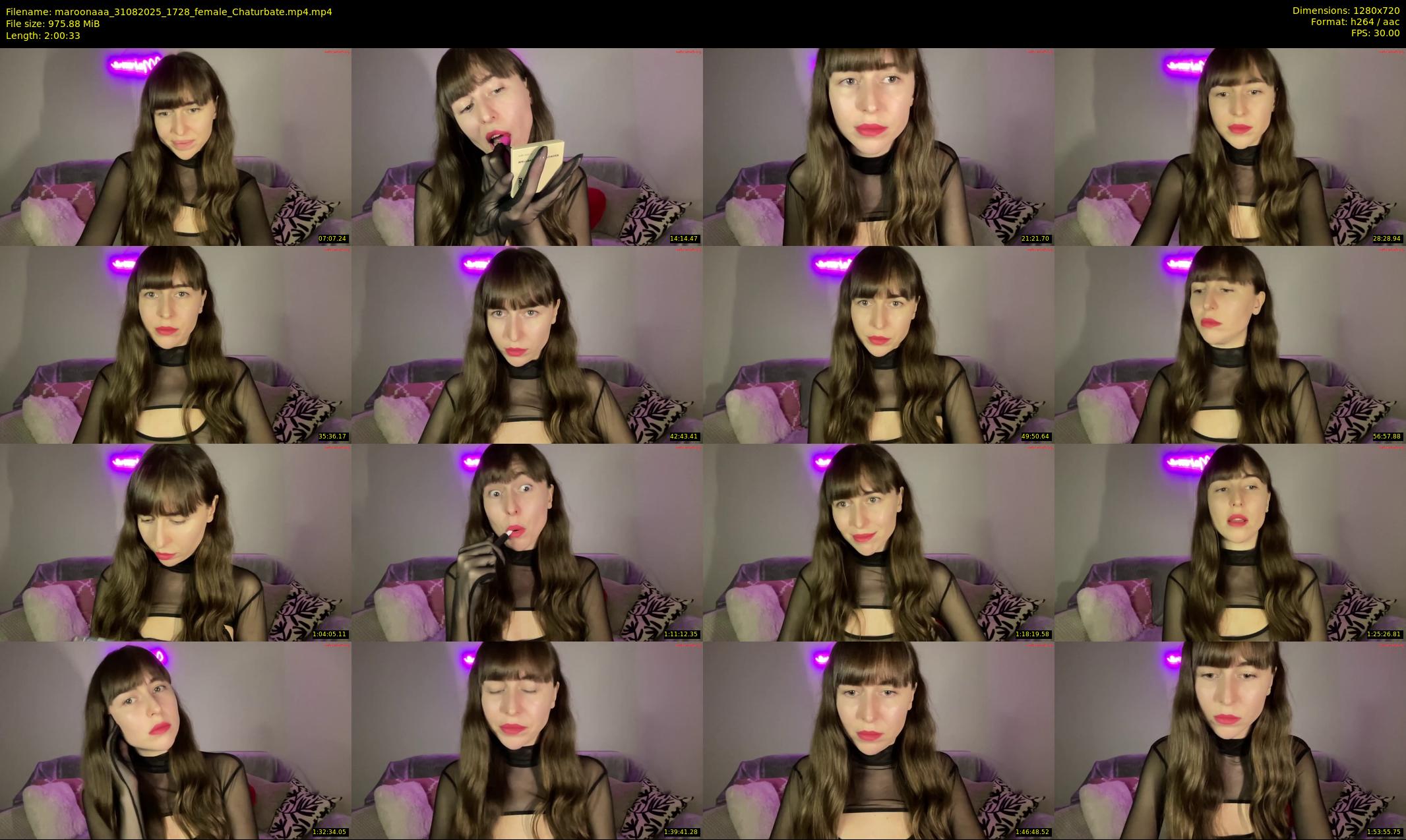maroonaaa — 121 minute Chaturbate female cam show recording, 720p, Aug 31, 2025