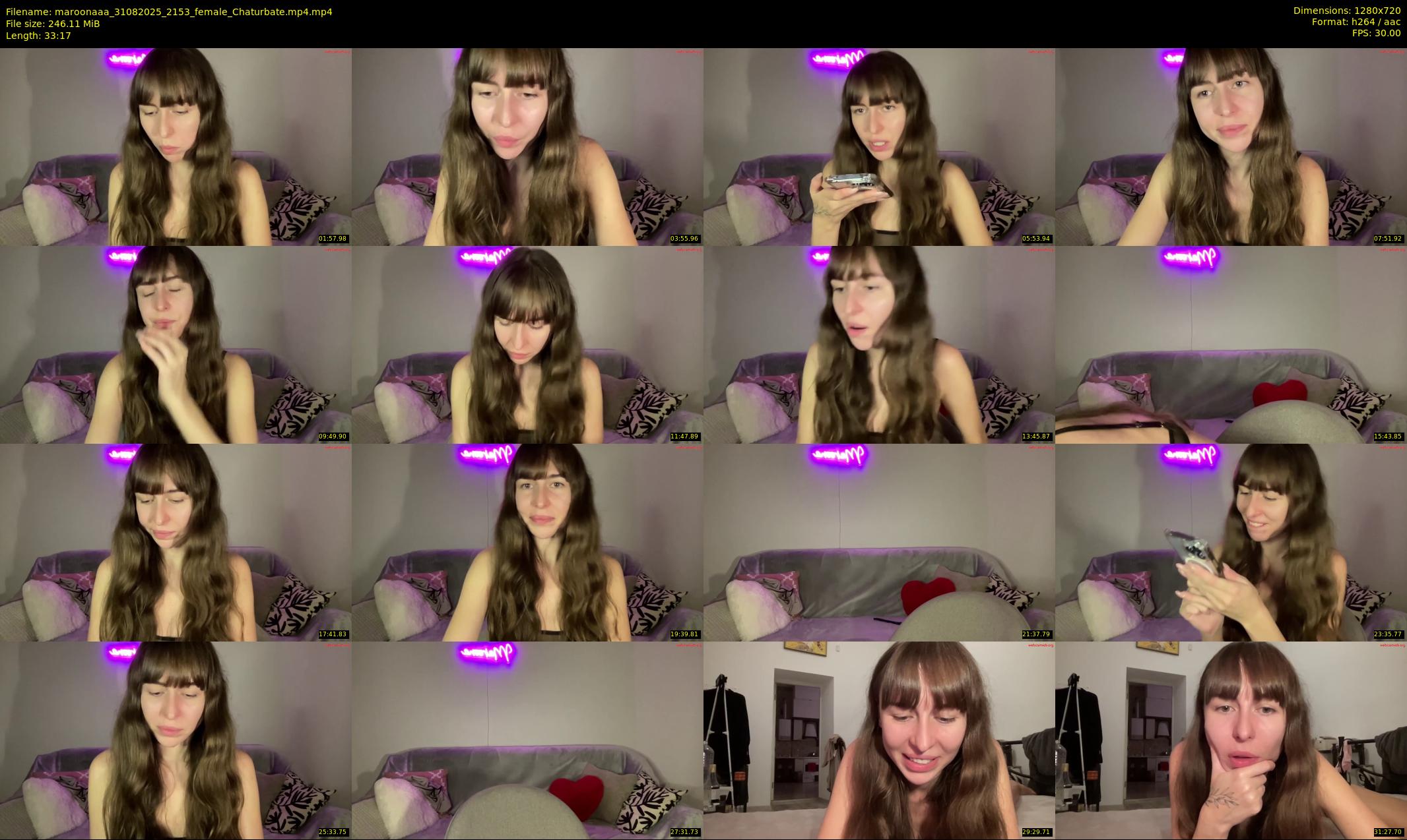 maroonaaa — 34 minute Chaturbate female cam show recording, 720p, Aug 31, 2025