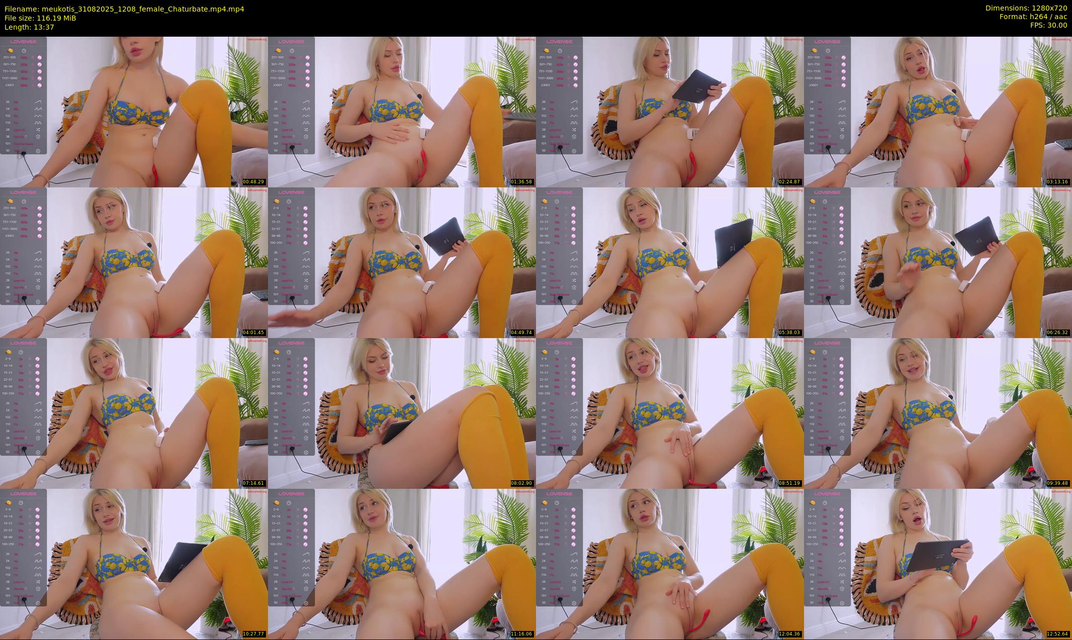 meukotis — 14 minute Chaturbate female cam show recording, 720p, Aug 31, 2025