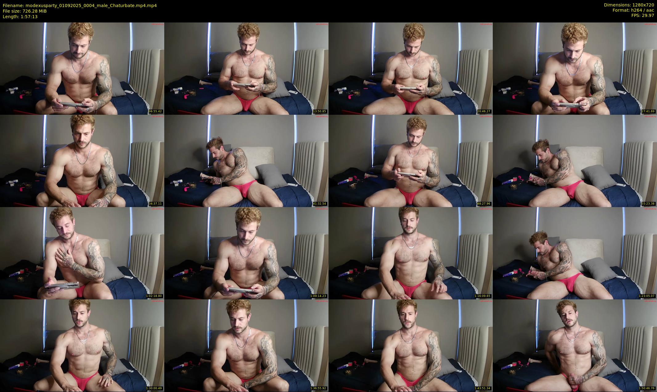 modexusparty — 118 minute Chaturbate male cam show recording, 720p, Sep 1, 2025