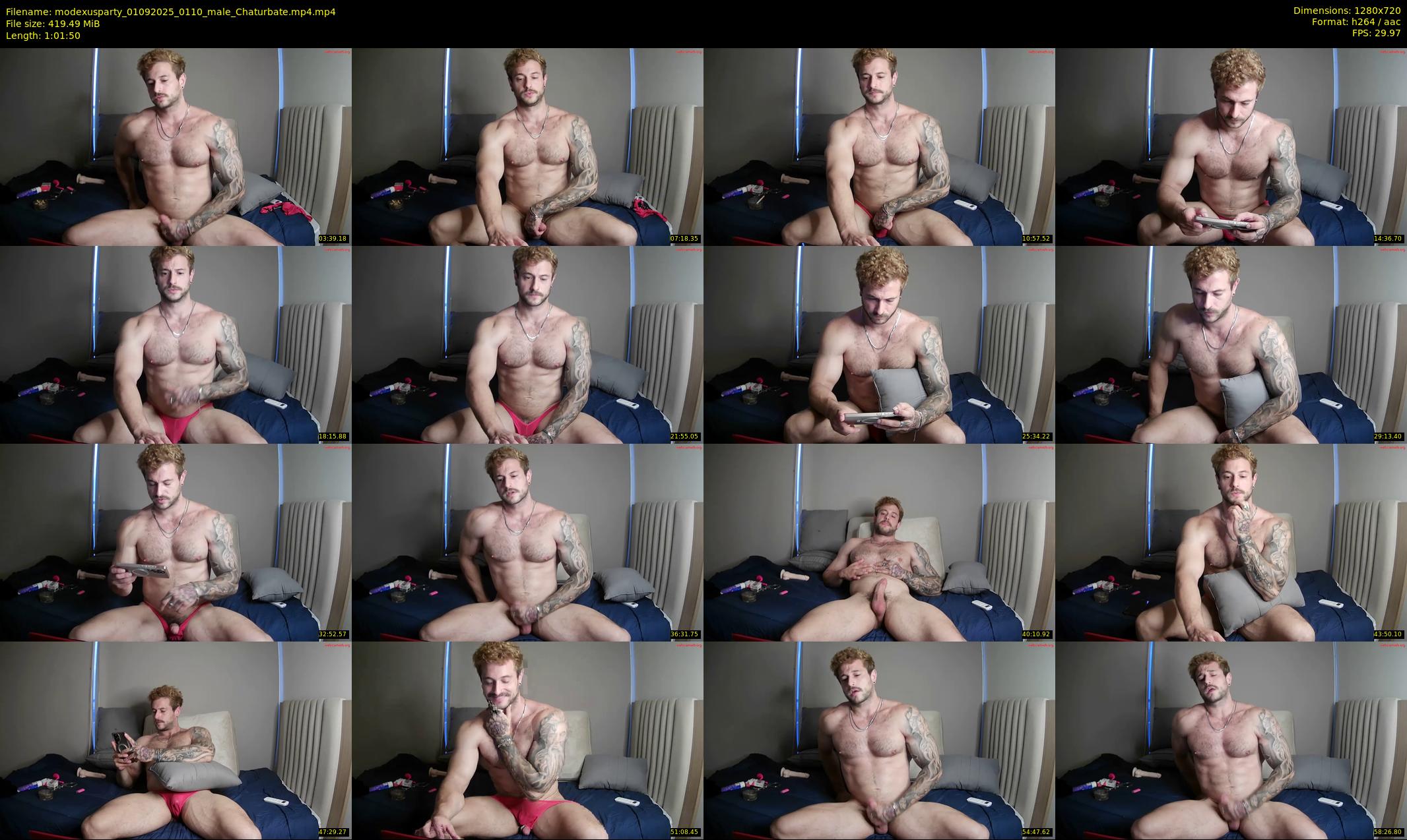 modexusparty — 62 minute Chaturbate male cam show recording, 720p, Sep 1, 2025