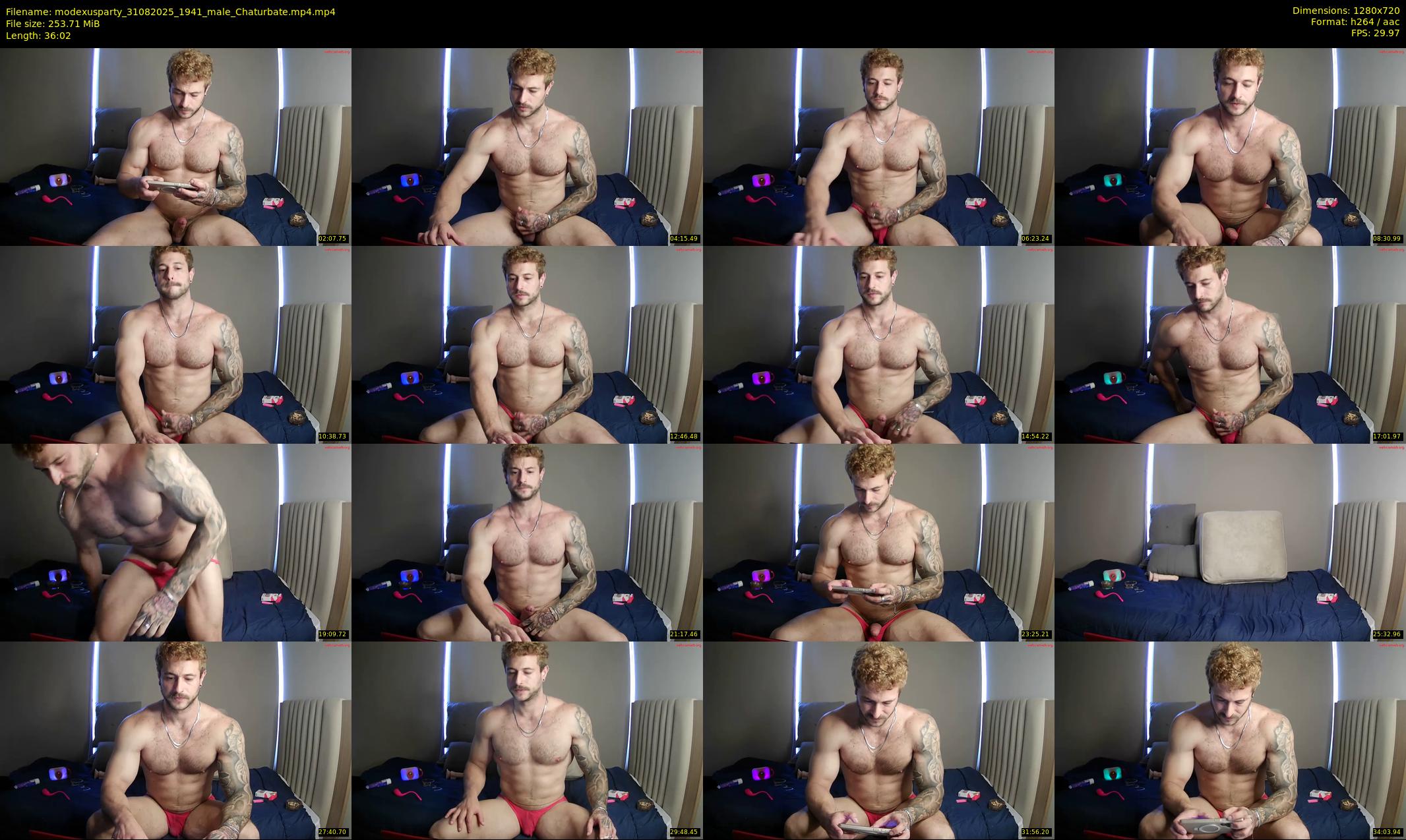 modexusparty — 37 minute Chaturbate male cam show recording, 720p, Aug 31, 2025