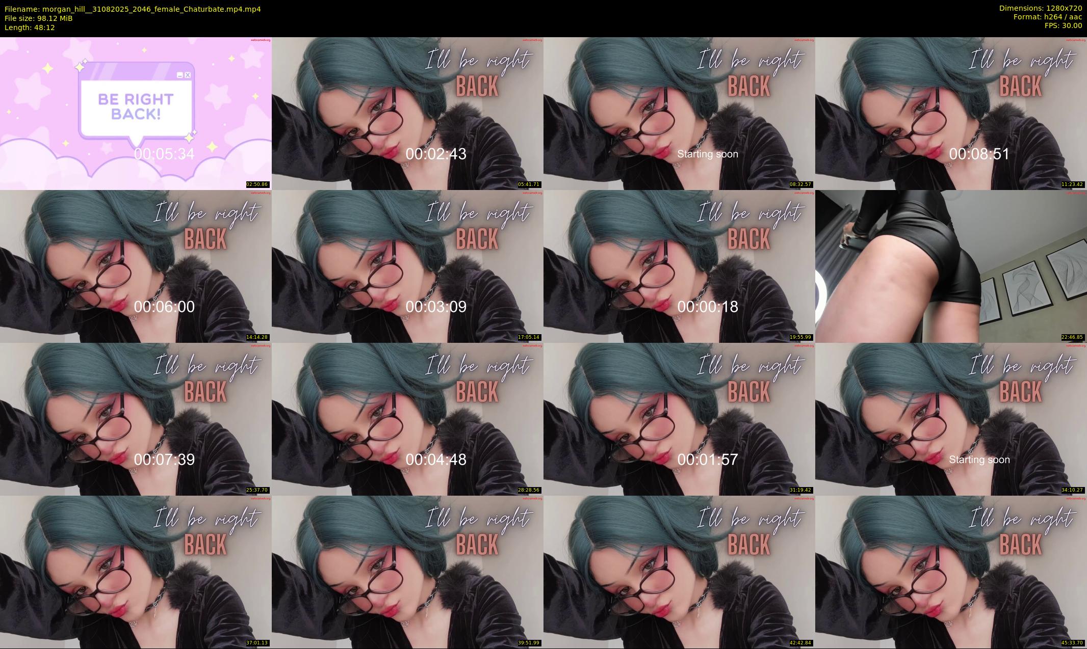 morgan_hill_ — 49 minute Chaturbate female cam show recording, 720p, Aug 31, 2025