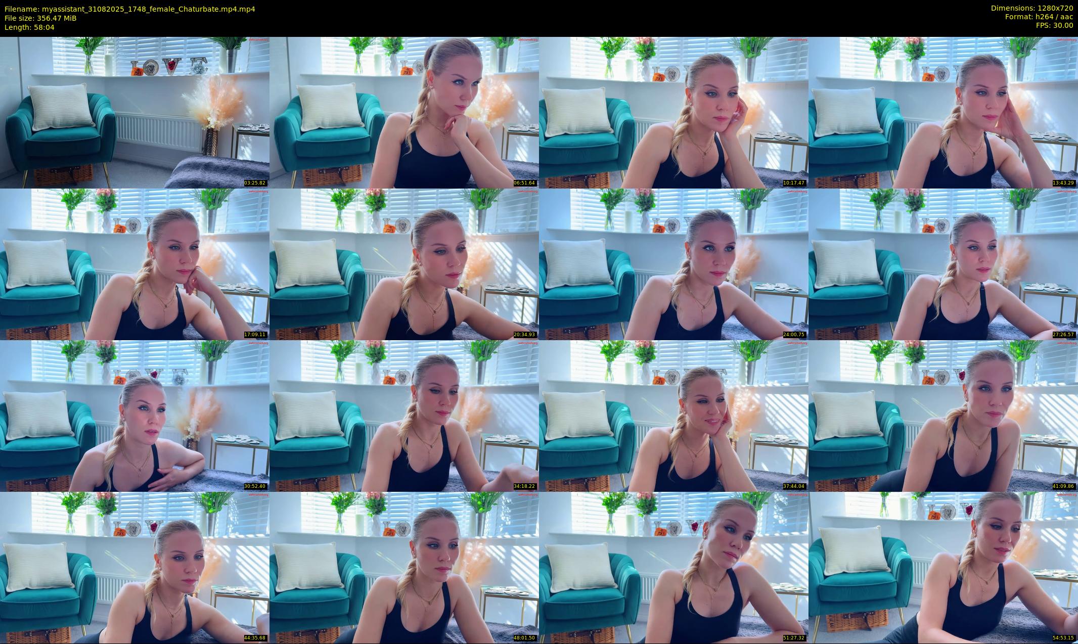 myassistant — 59 minute Chaturbate female cam show recording, 720p, Aug 31, 2025