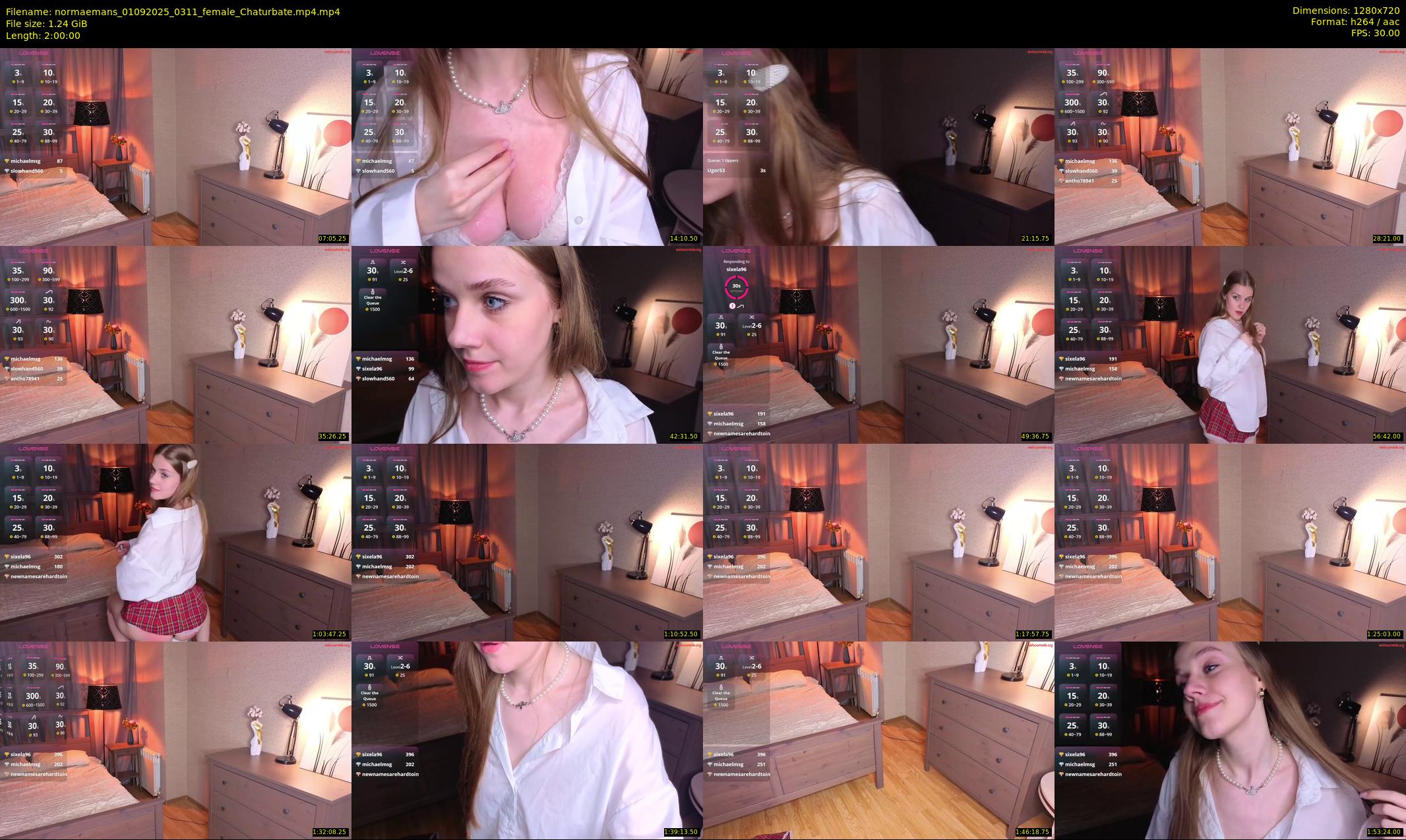 normaemans — 120 minute Chaturbate female cam show recording, 720p, Sep 1, 2025