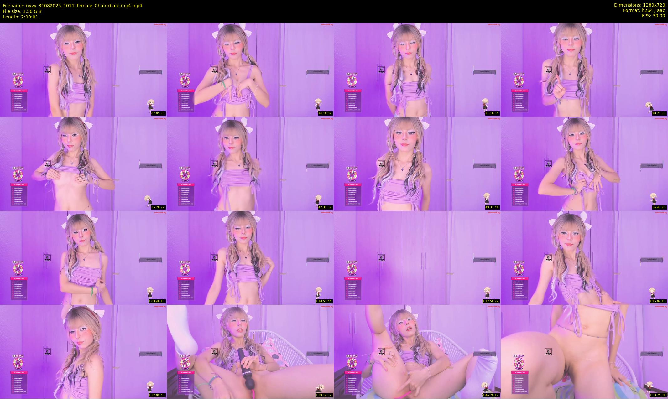 nyvy — 121 minute Chaturbate female cam show recording, 720p, Aug 31, 2025