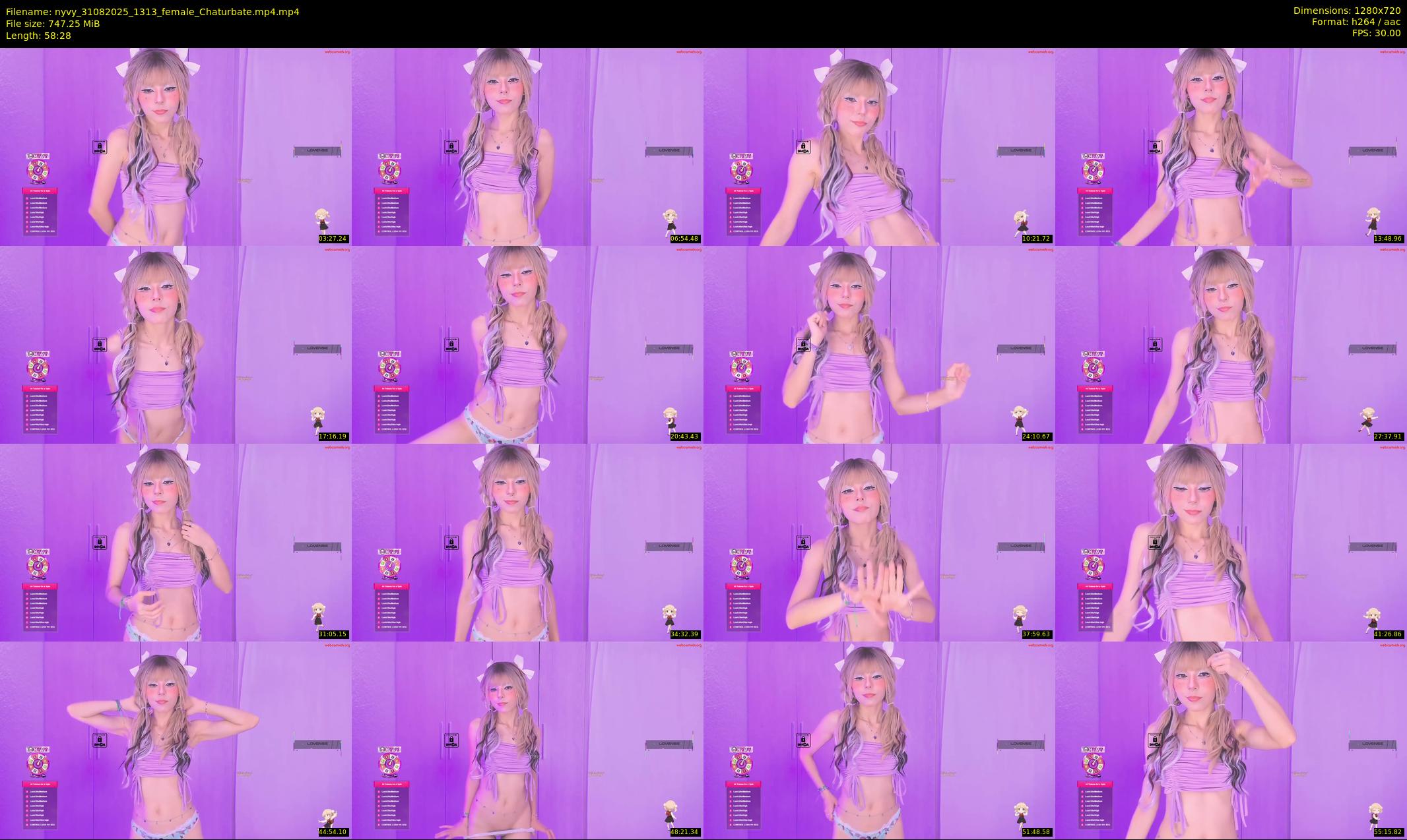 nyvy — 59 minute Chaturbate female cam show recording, 720p, Aug 31, 2025