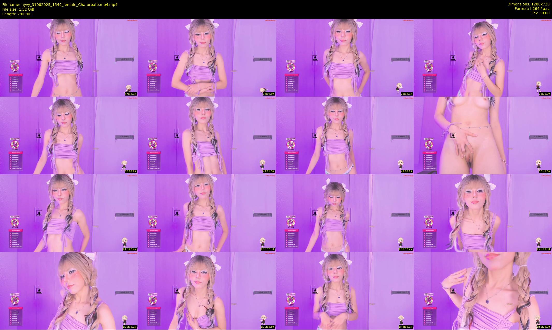 nyvy — 120 minute Chaturbate female cam show recording, 720p, Aug 31, 2025