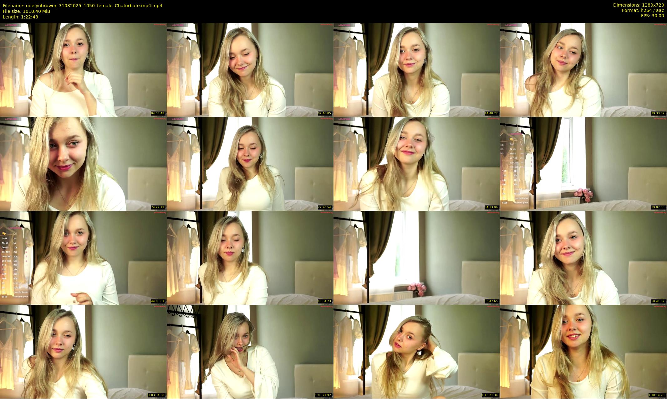 odelynbrower — 83 minute Chaturbate female cam show recording, 720p, Aug 31, 2025