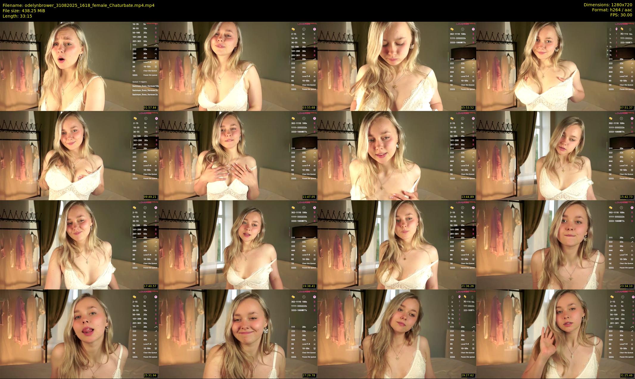 odelynbrower — 34 minute Chaturbate female cam show recording, 720p, Aug 31, 2025