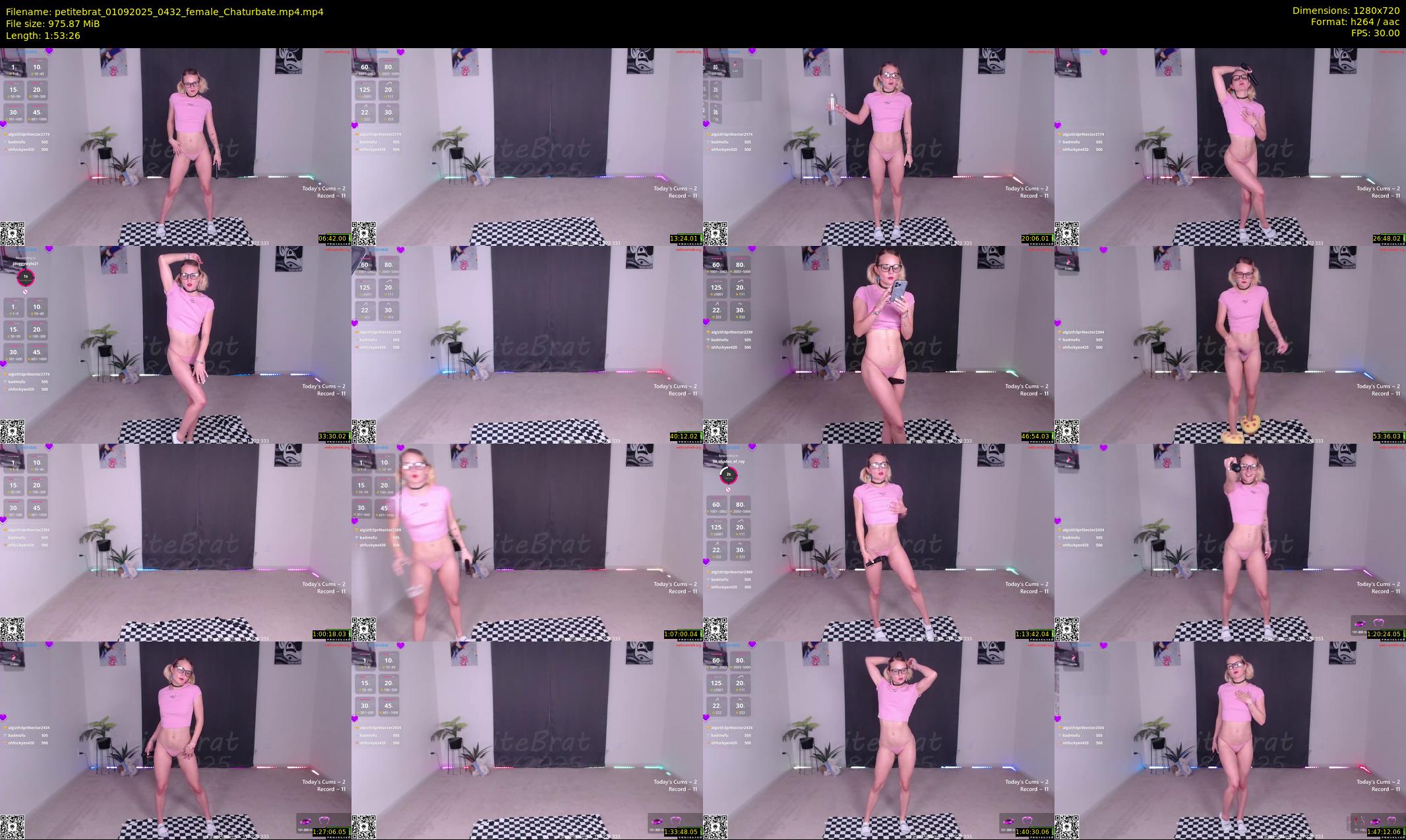petitebrat — 114 minute Chaturbate female cam show recording, 720p, Sep 1, 2025