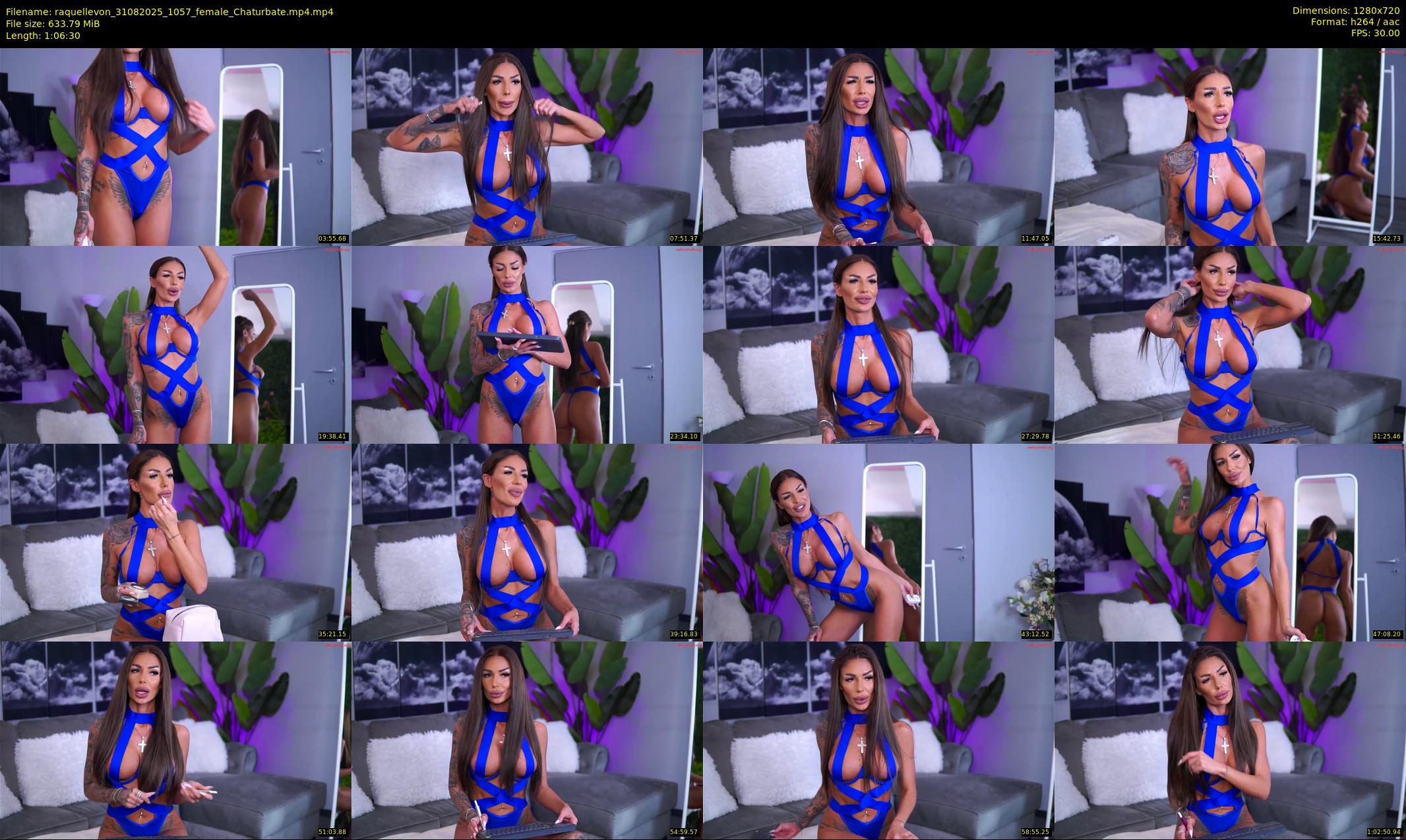 raquellevon — 67 minute Chaturbate female cam show recording, 720p, Aug 31, 2025