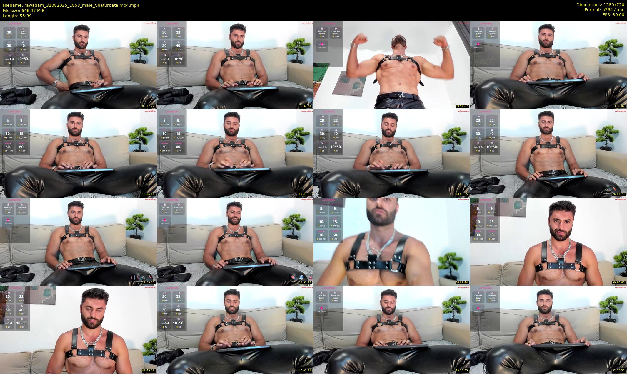 rawadam — 56 minute Chaturbate male cam show recording, 720p, Aug 31, 2025