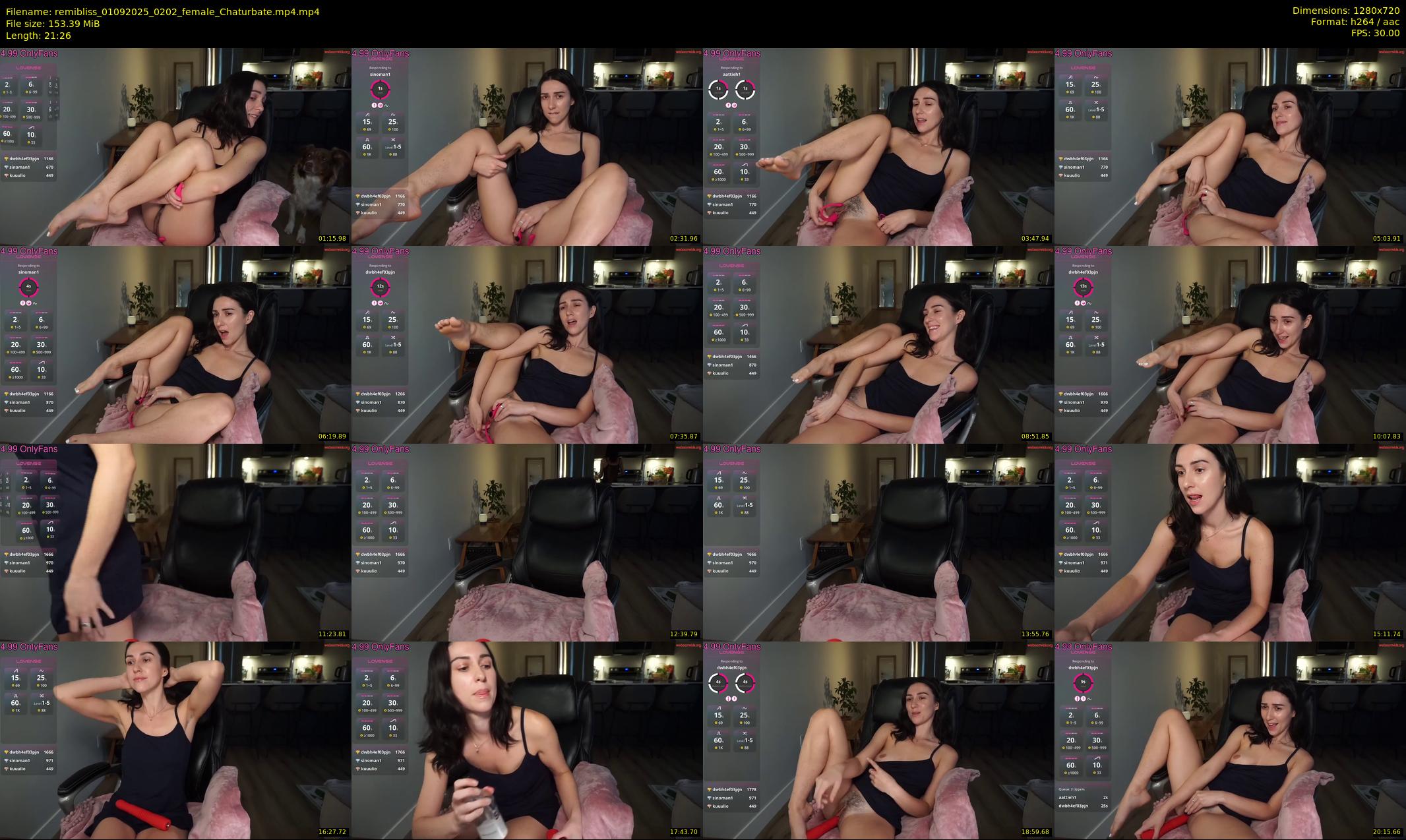 remibliss — 22 minute Chaturbate female cam show recording, 720p, Sep 1, 2025