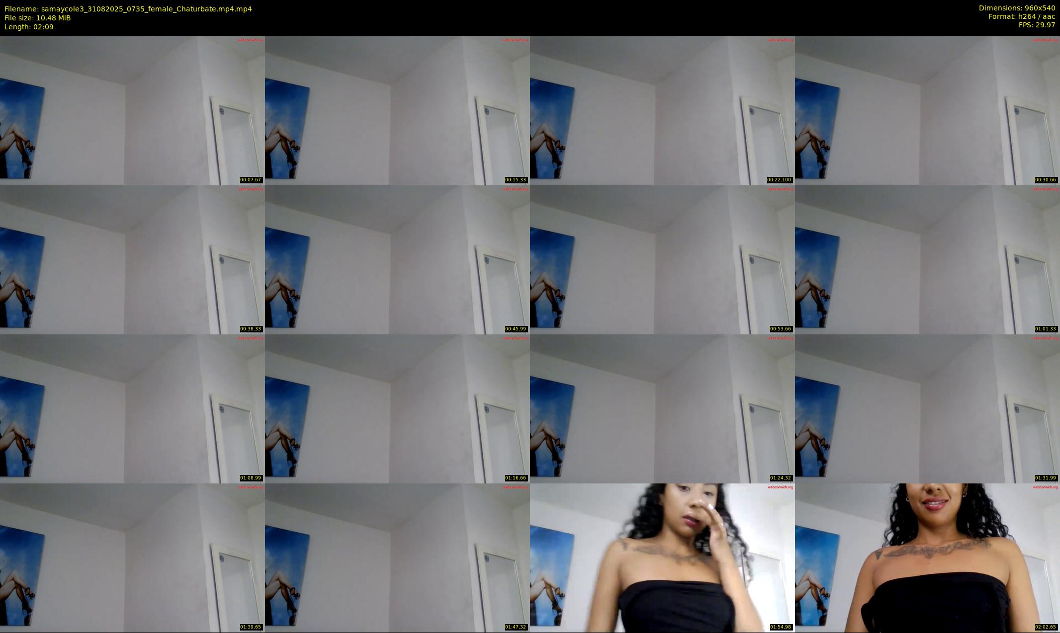 samaycole3 — 3 minute Chaturbate female cam show recording, 480p, Aug 31, 2025