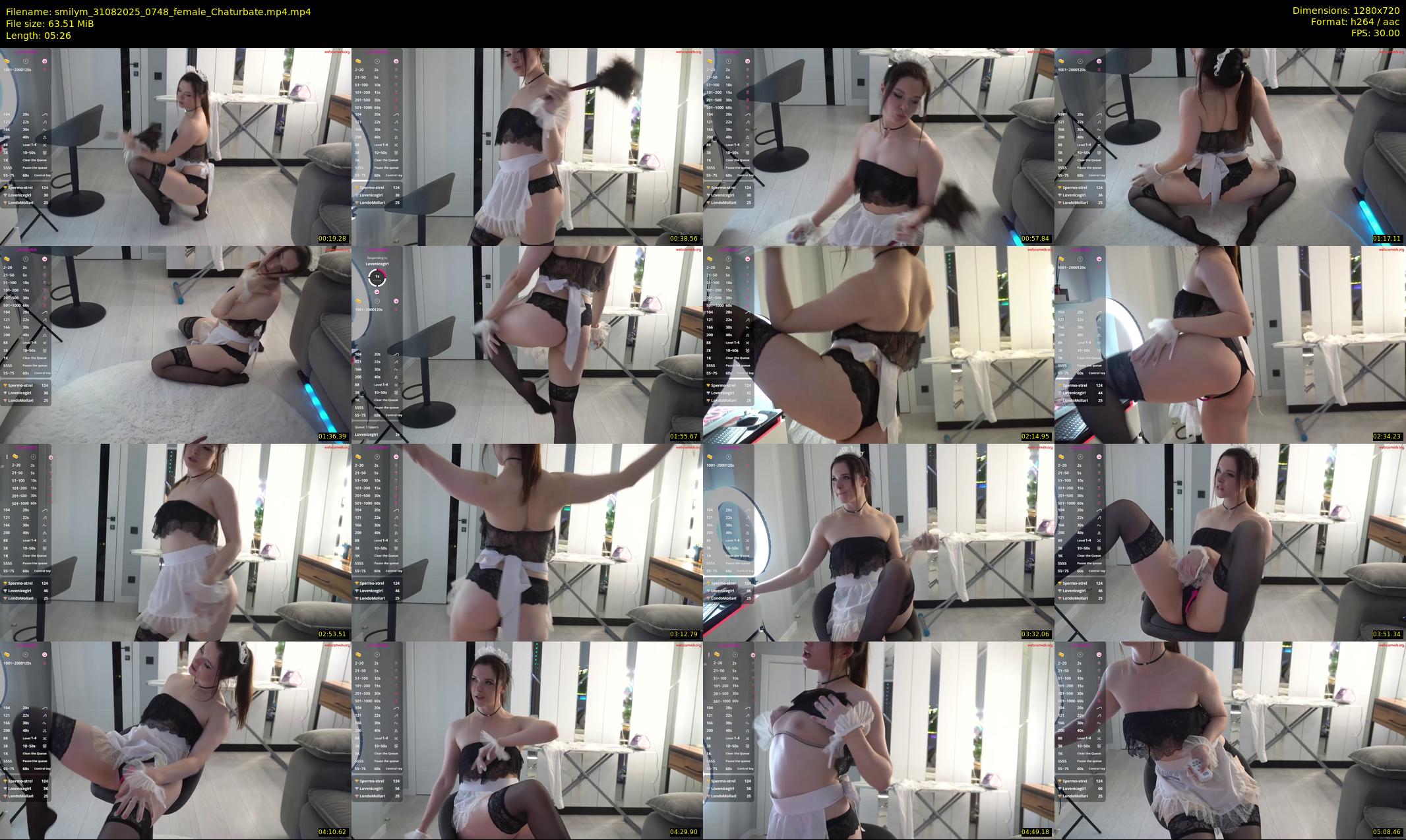 smilym — 6 minute Chaturbate female cam show recording, 720p, Aug 31, 2025