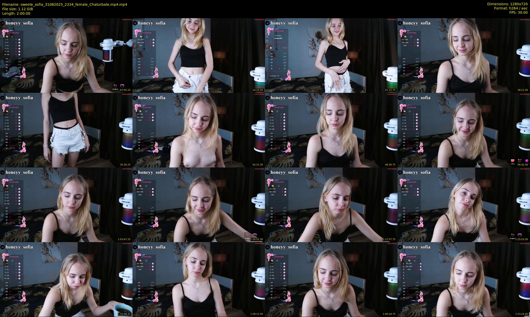 sweete_sofia — 120 minute Chaturbate female cam show recording, 720p, Aug 31, 2025