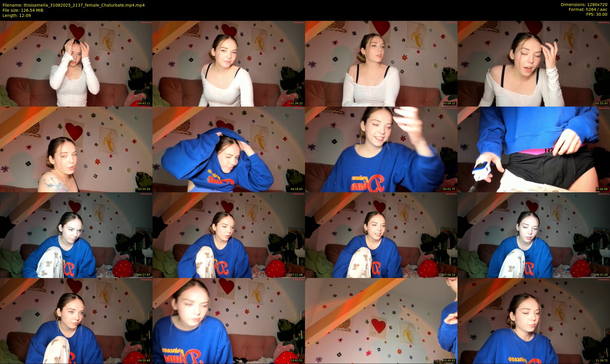 thisisamelia — 13 minute Chaturbate female cam show recording, 720p, Aug 31, 2025