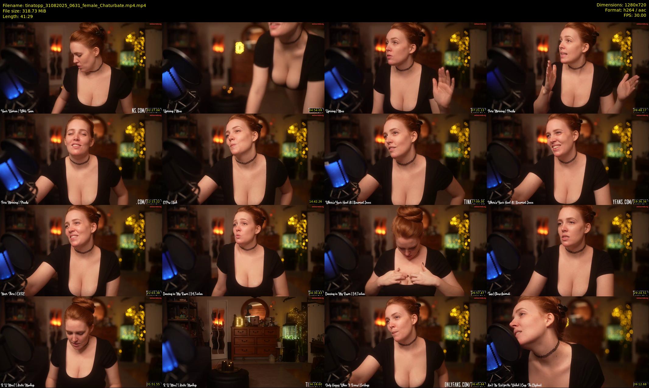 tinatopp — 42 minute Chaturbate female cam show recording, 720p, Aug 31, 2025