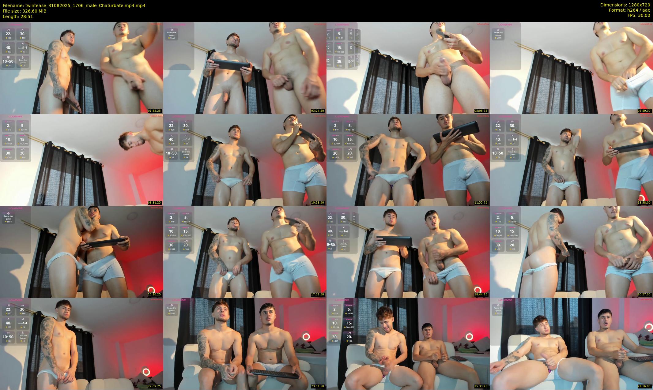 twintease — 29 minute Chaturbate male cam show recording, 720p, Aug 31, 2025