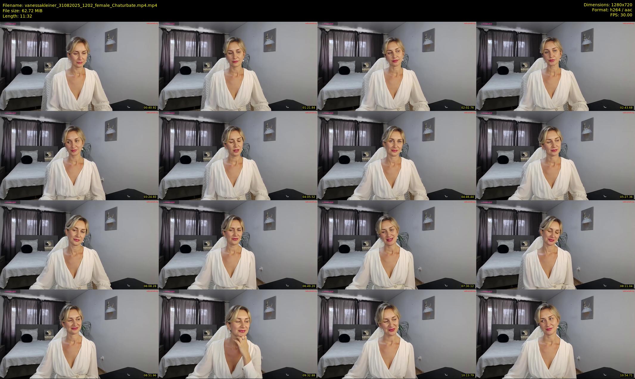 vanessakleiner — 12 minute Chaturbate female cam show recording, 720p, Aug 31, 2025