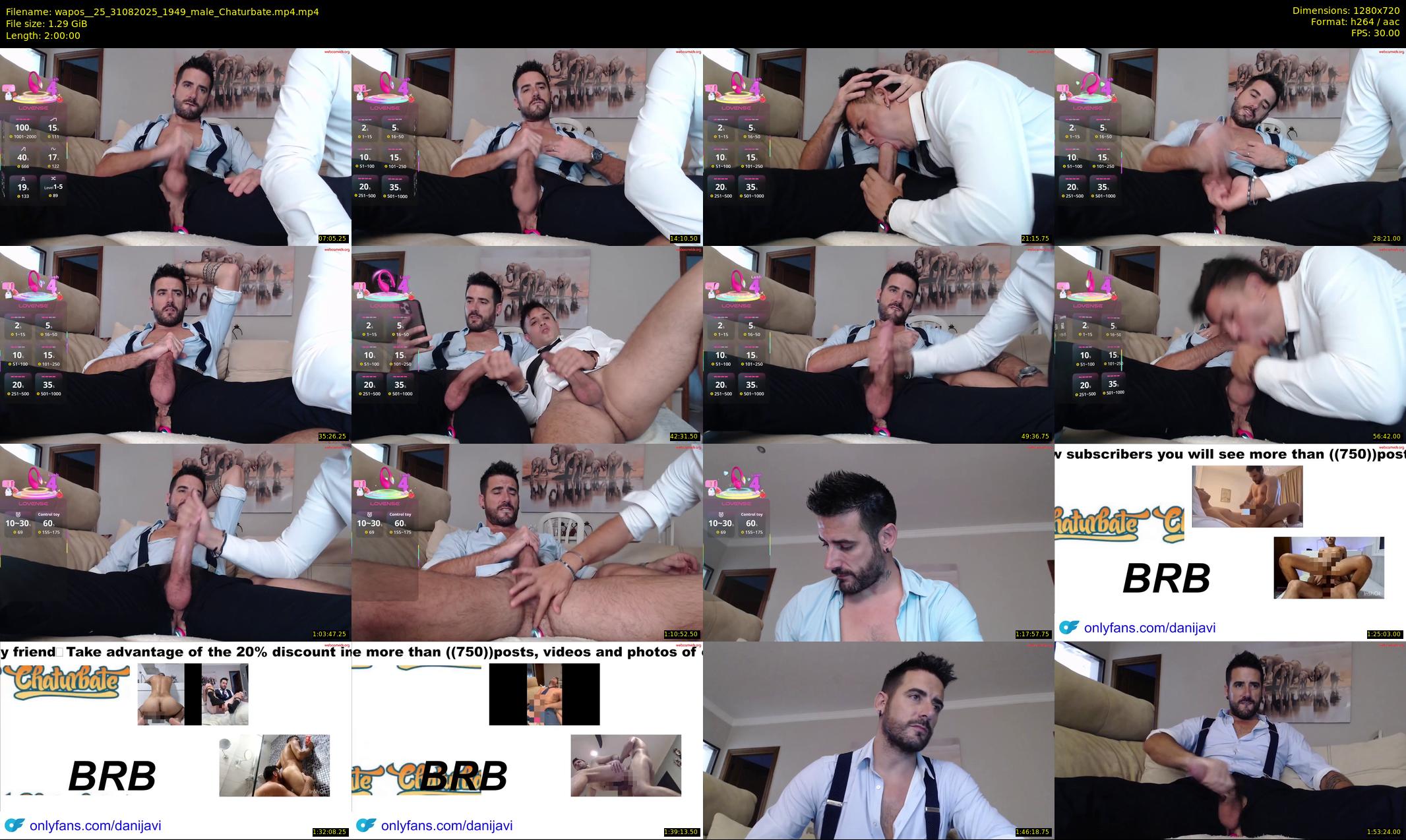 wapos__25 — 120 minute Chaturbate male cam show recording, 720p, Aug 31, 2025