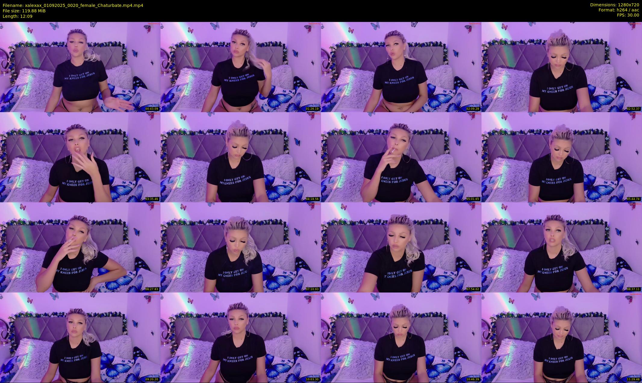 xalexax — 13 minute Chaturbate female cam show recording, 720p, Sep 1, 2025