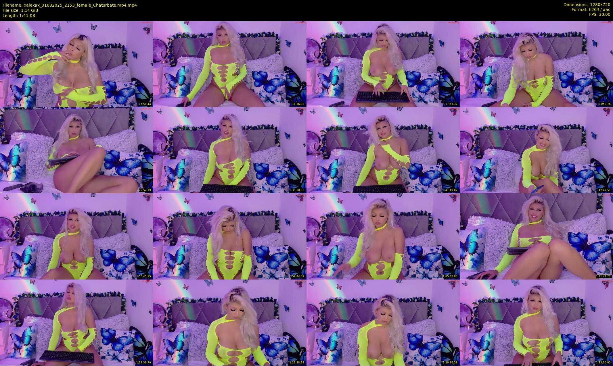 xalexax — 102 minute Chaturbate female cam show recording, 720p, Aug 31, 2025