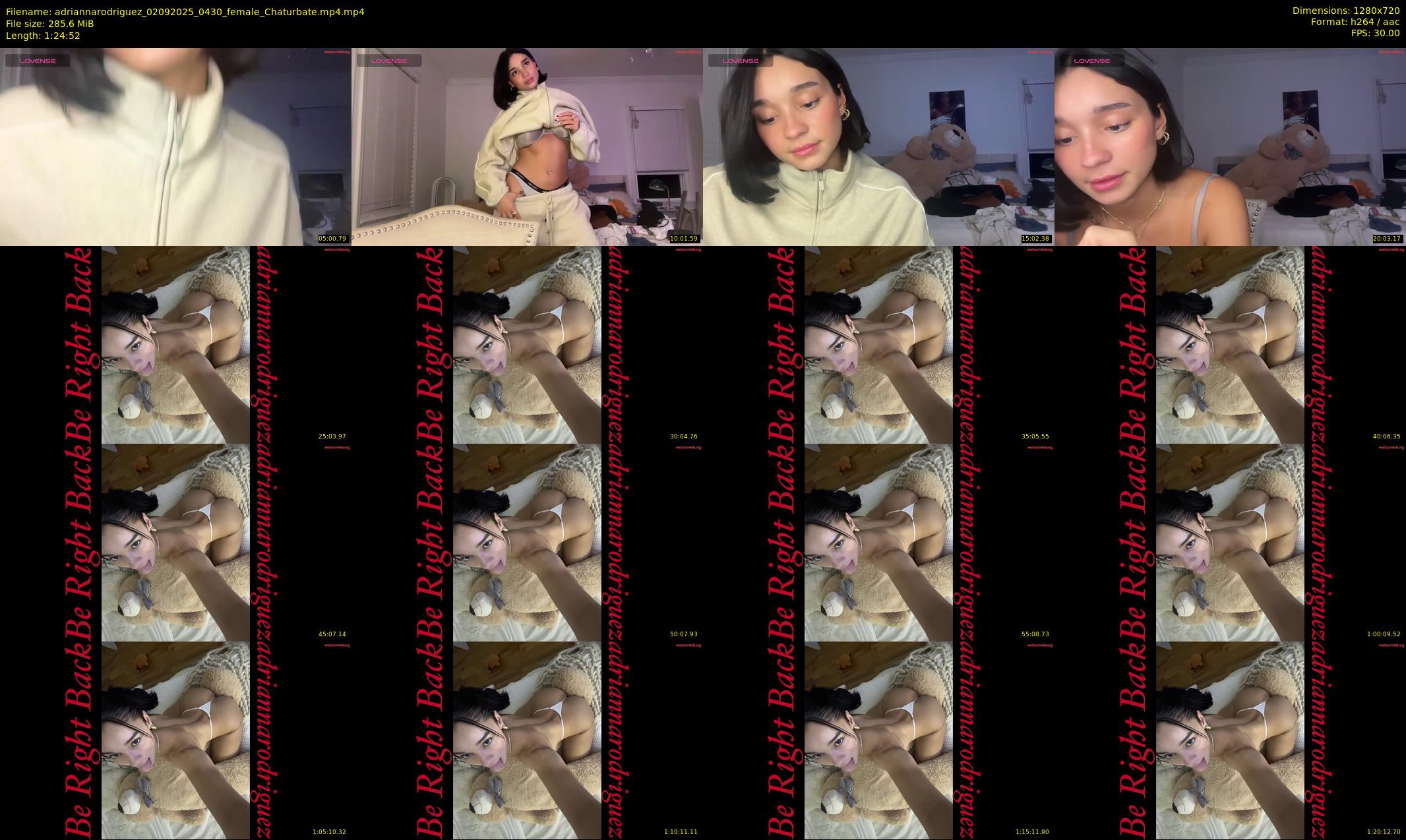 adriannarodriguez — 85 minute Chaturbate female cam show recording, 720p, Sep 2, 2025