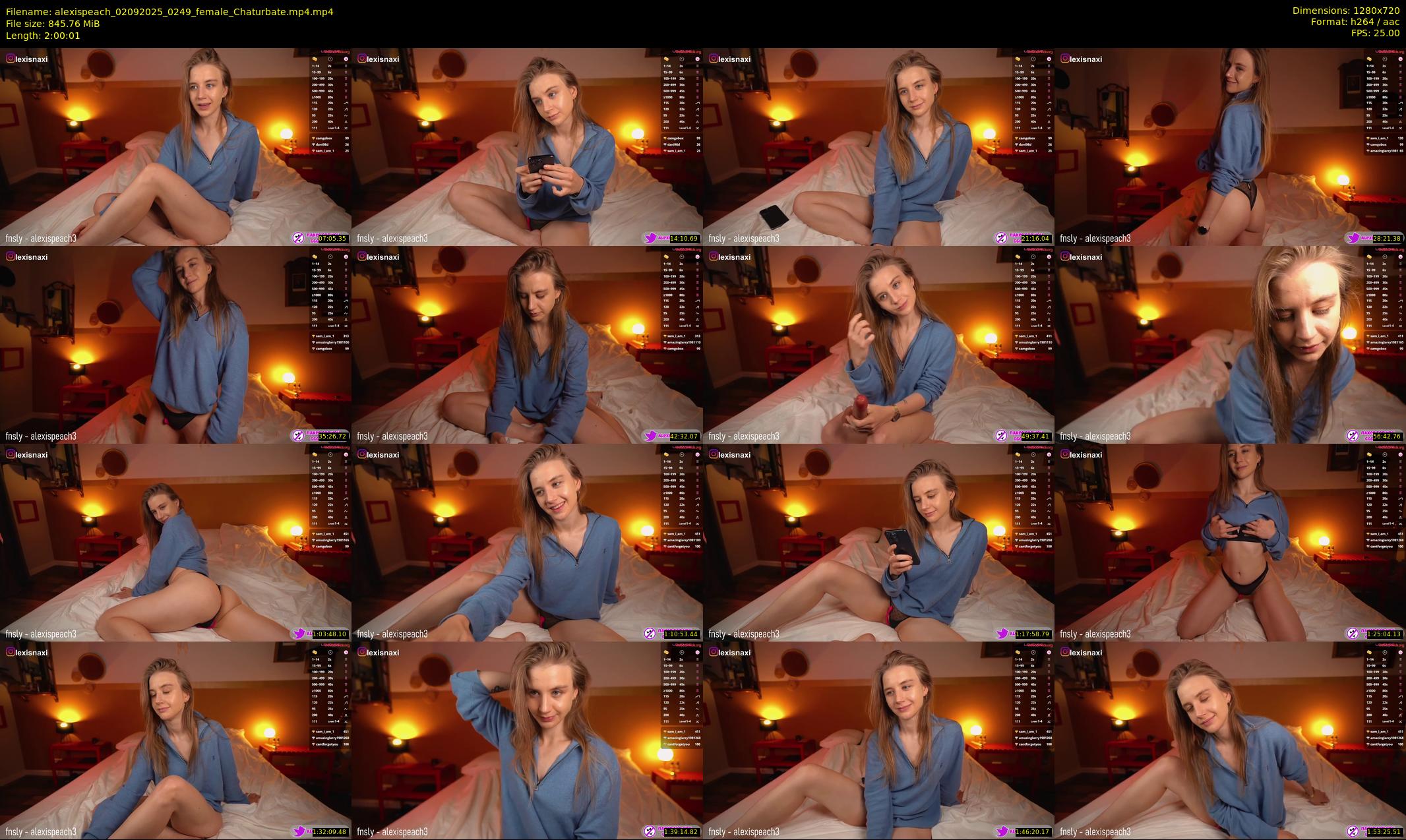 alexispeach — 121 minute Chaturbate female cam show recording, 720p, Sep 2, 2025