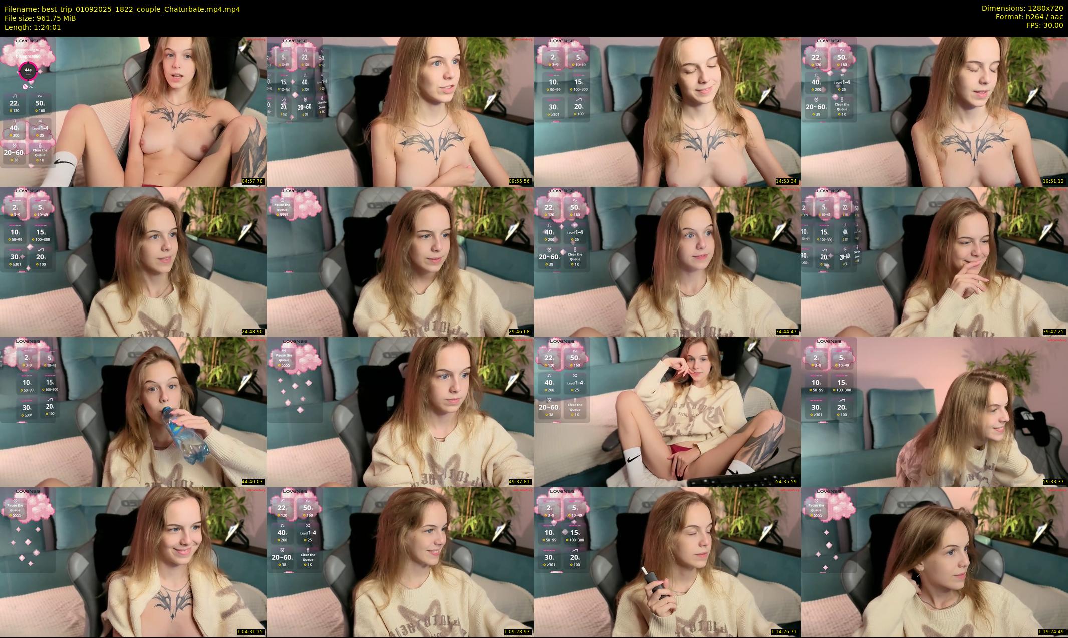 best_trip — 85 minute Chaturbate couple cam show recording, 720p, Sep 1, 2025