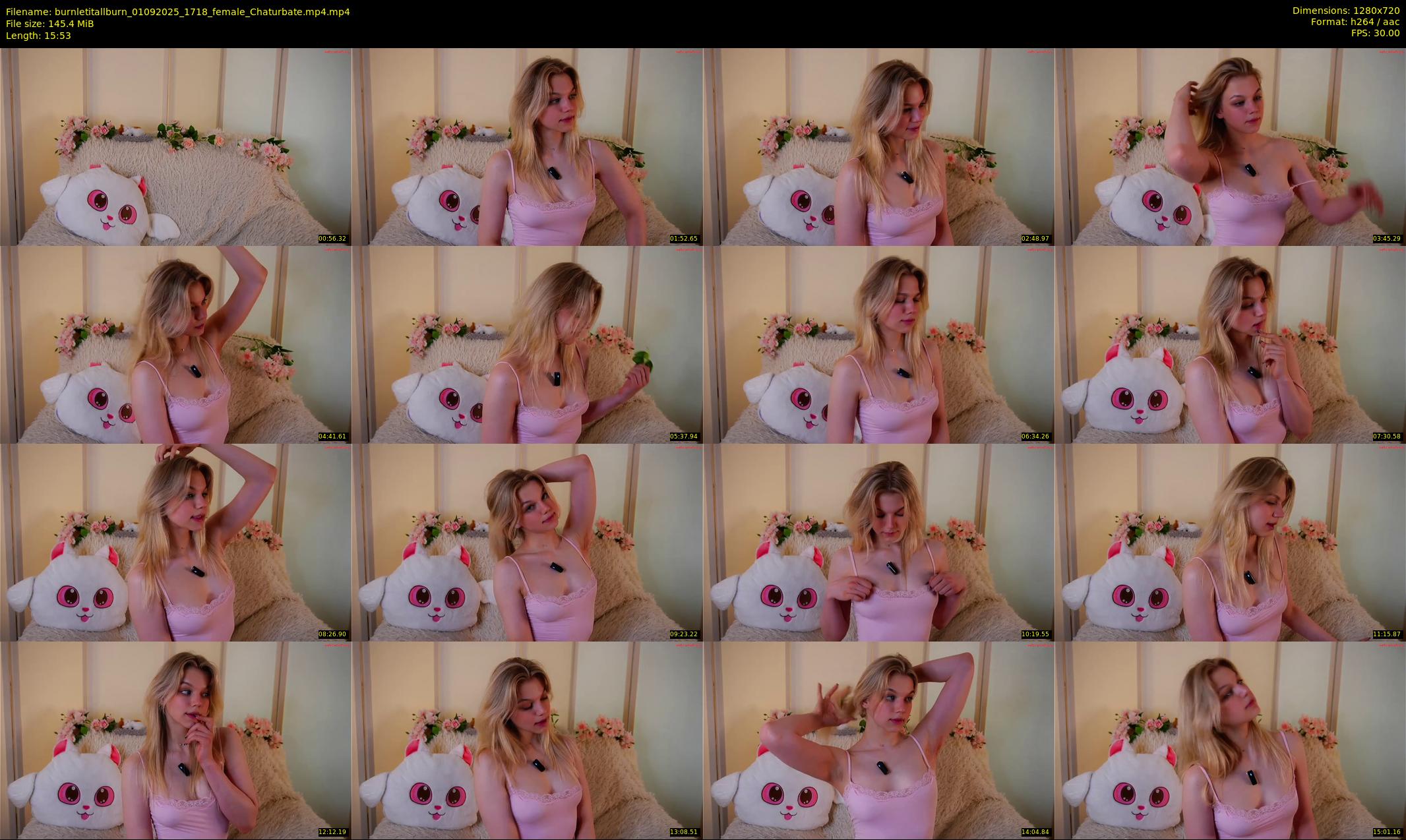 burnletitallburn — 16 minute Chaturbate female cam show recording, 720p, Sep 1, 2025