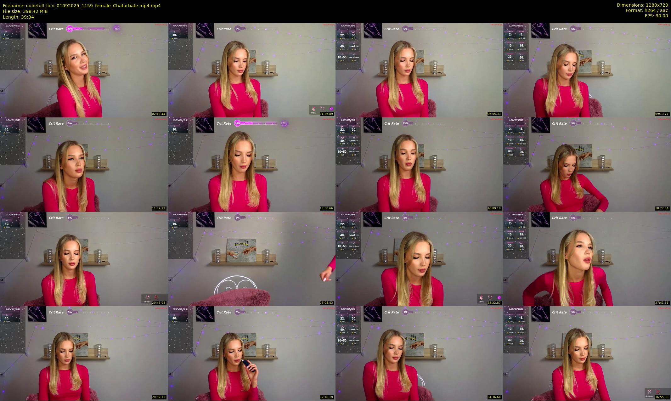 cutiefull_lion — 40 minute Chaturbate female cam show recording, 720p, Sep 1, 2025