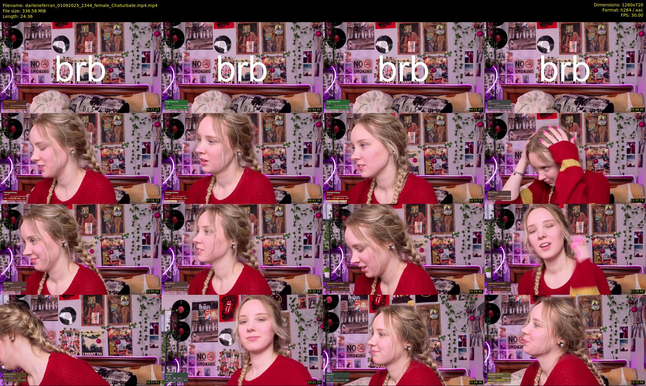 darleneferran — 25 minute Chaturbate female cam show recording, 720p, Sep 1, 2025