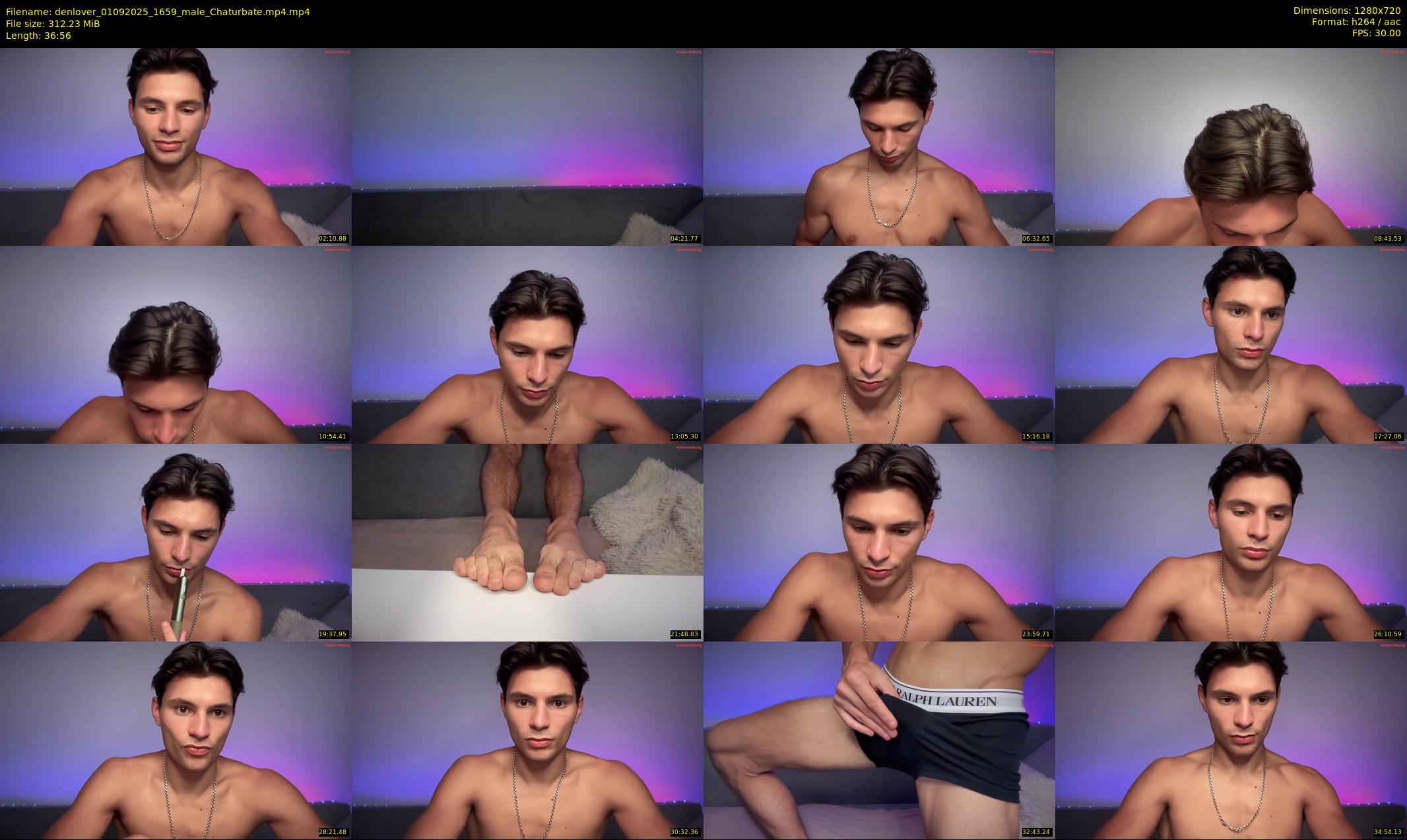 denlover — 37 minute Chaturbate male cam show recording, 720p, Sep 1, 2025