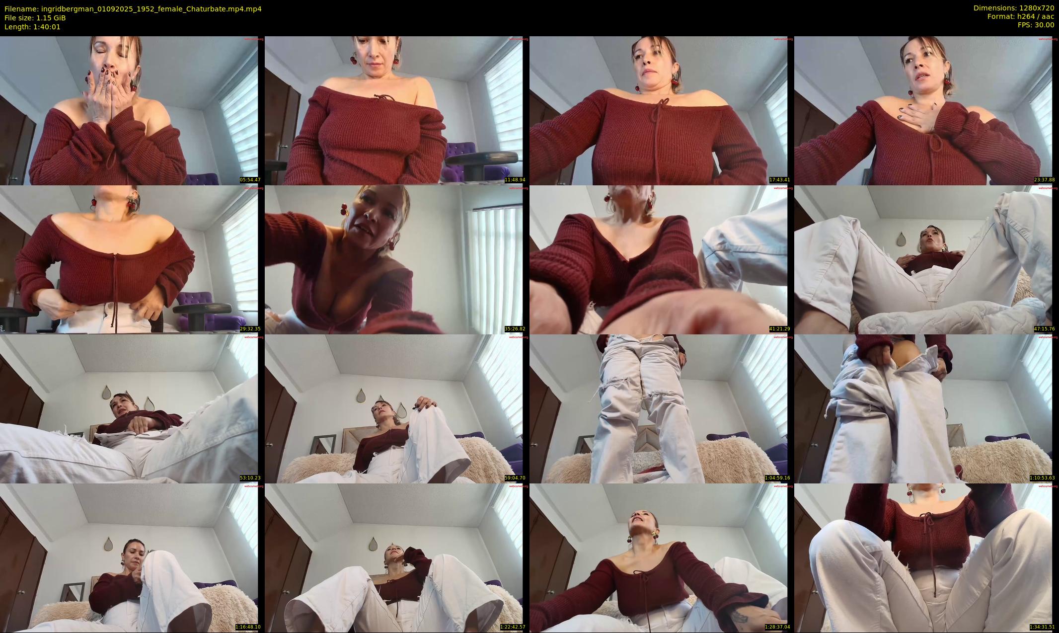 ingridbergman — 101 minute Chaturbate female cam show recording, 720p, Sep 1, 2025