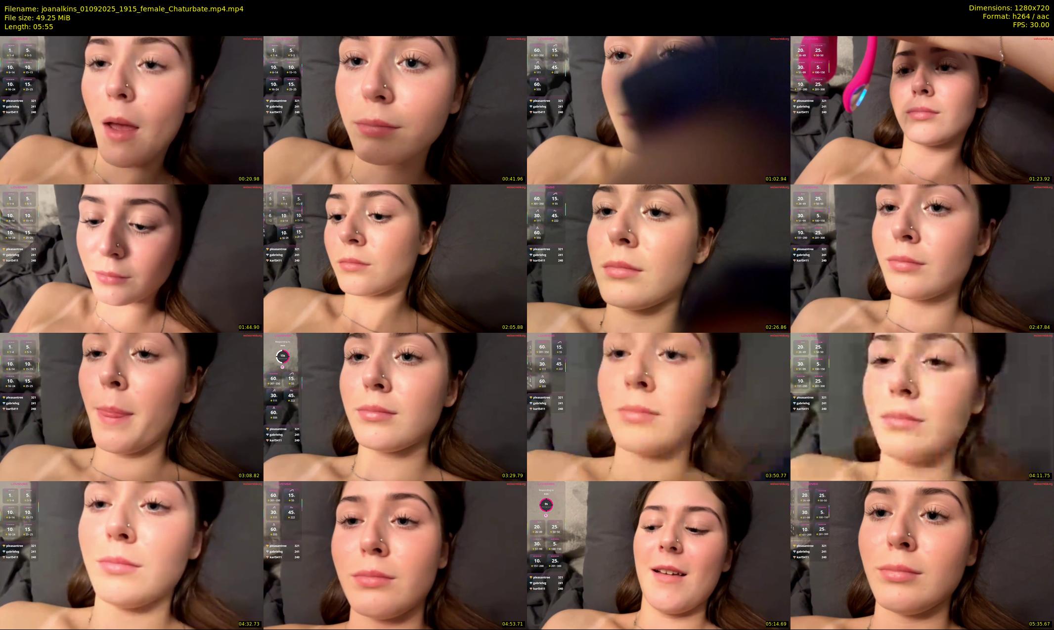 joanalkins — 6 minute Chaturbate female cam show recording, 720p, Sep 1, 2025