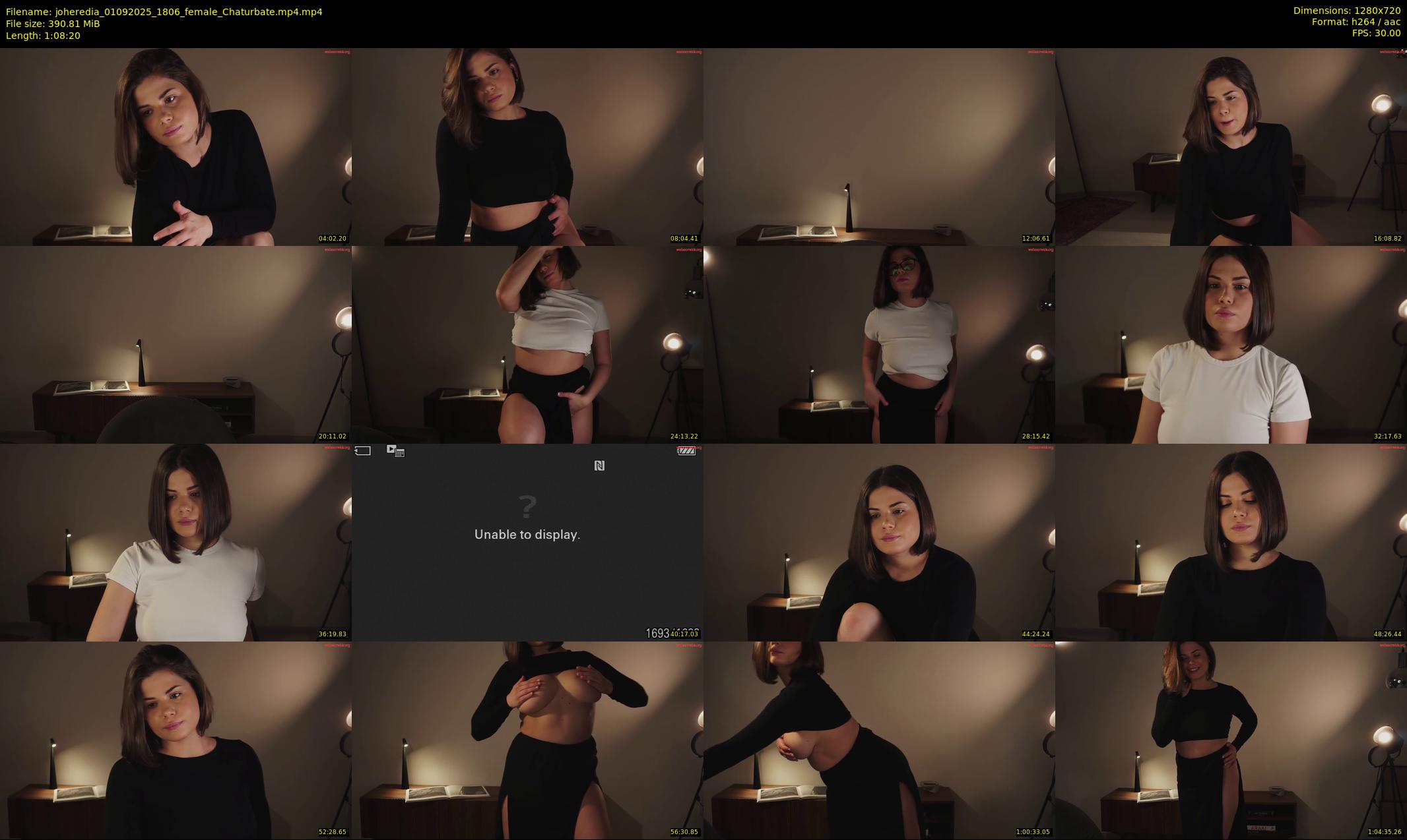 joheredia — 69 minute Chaturbate female cam show recording, 720p, Sep 1, 2025
