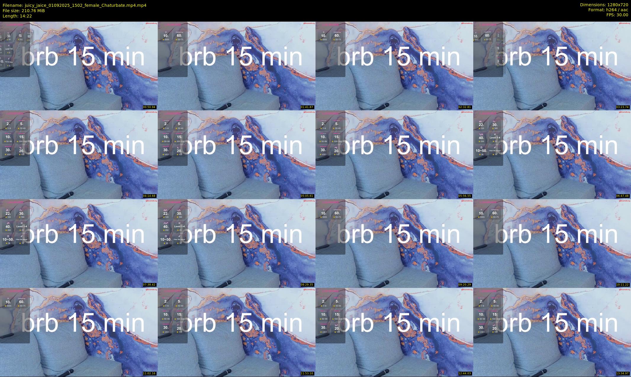 juicy_jaice — 15 minute Chaturbate female cam show recording, 720p, Sep 1, 2025