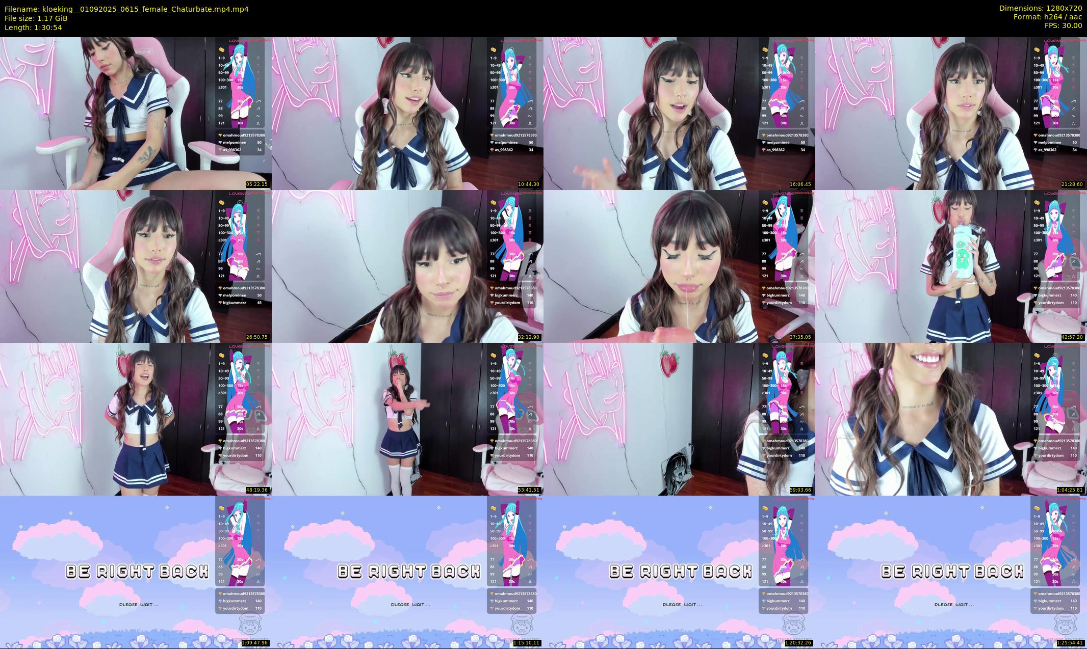 kloeking_ — 91 minute Chaturbate female cam show recording, 720p, Sep 1, 2025