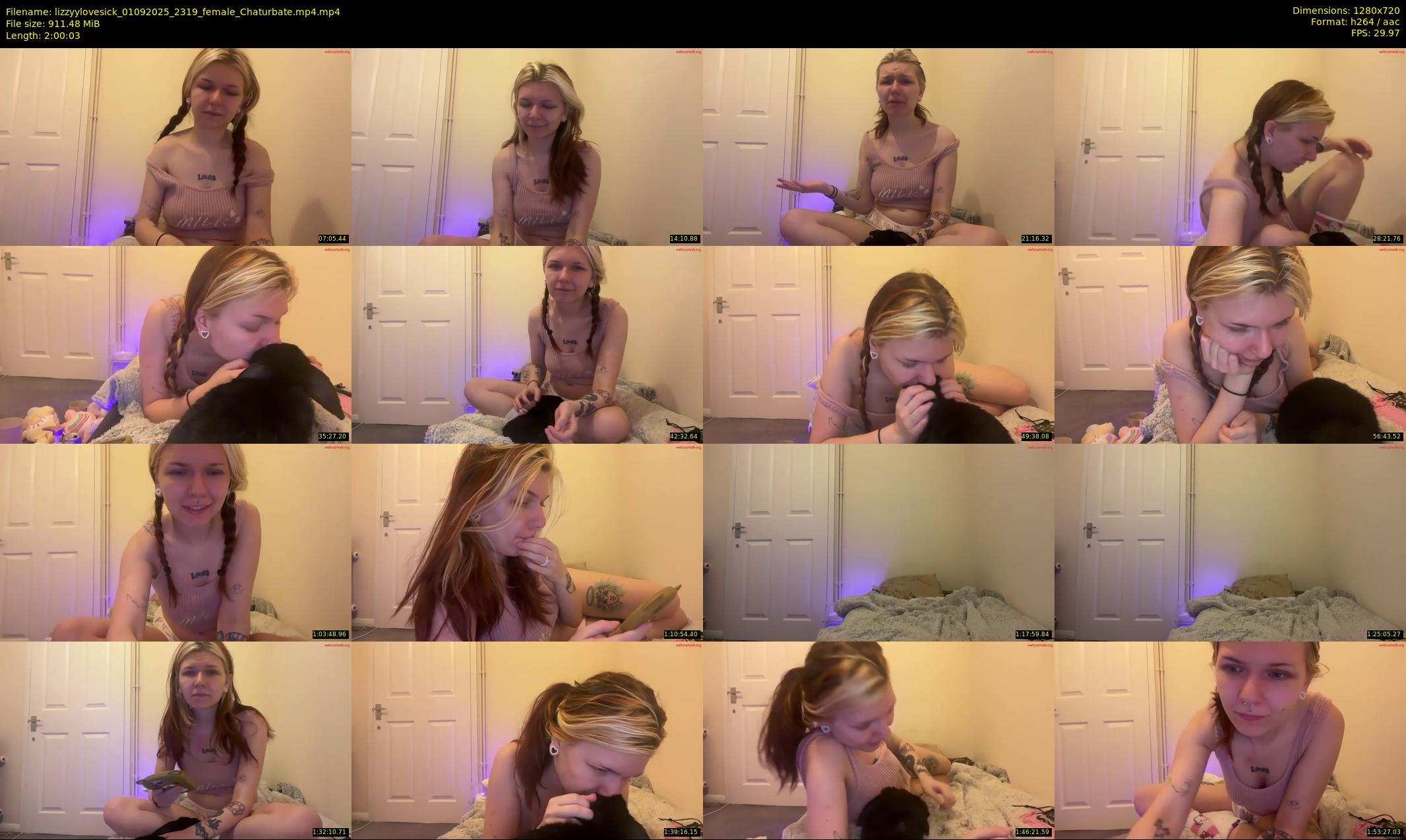 lizzyylovesick — 121 minute Chaturbate female cam show recording, 720p, Sep 1, 2025